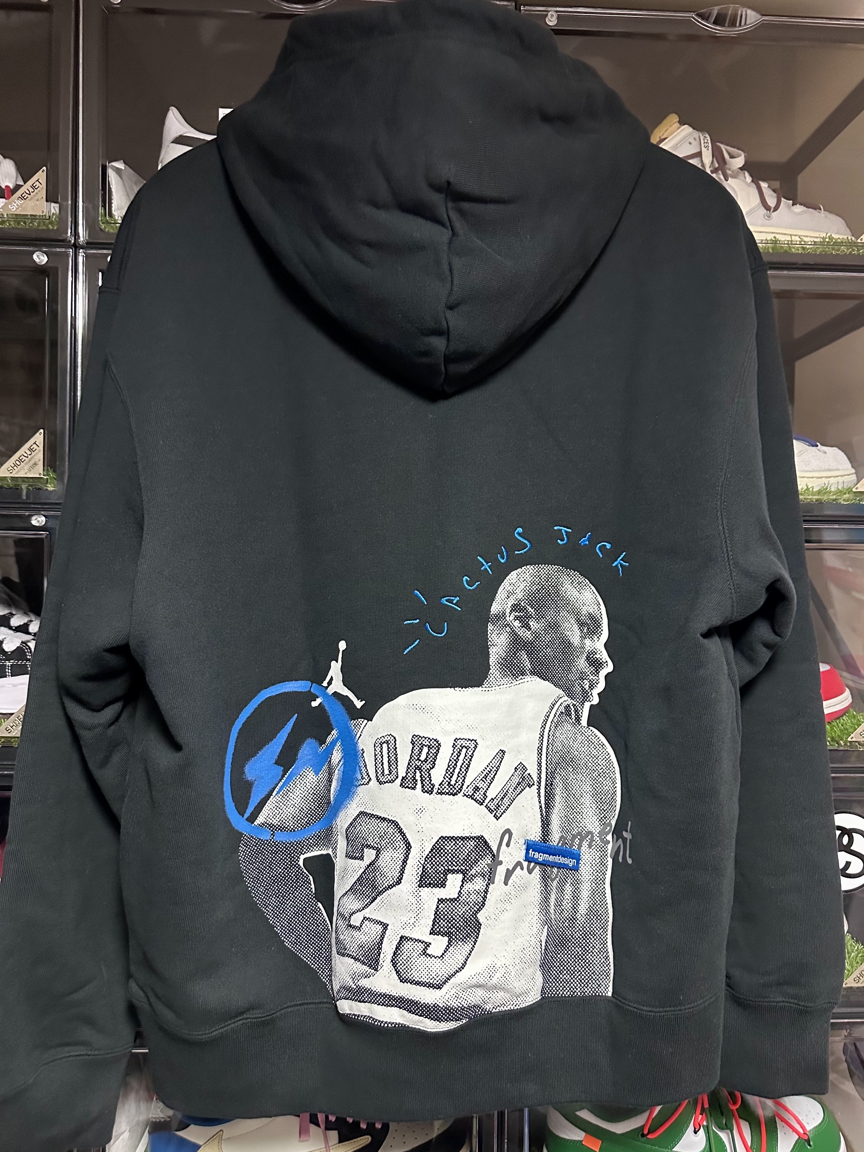 Jordan x Travis Scott x Fragment Hoodie Black (DJ0615-010), Jordan x Travis Scott x Fragment Hoodie Black (DJ0616-010) 착용 스타일 - 2