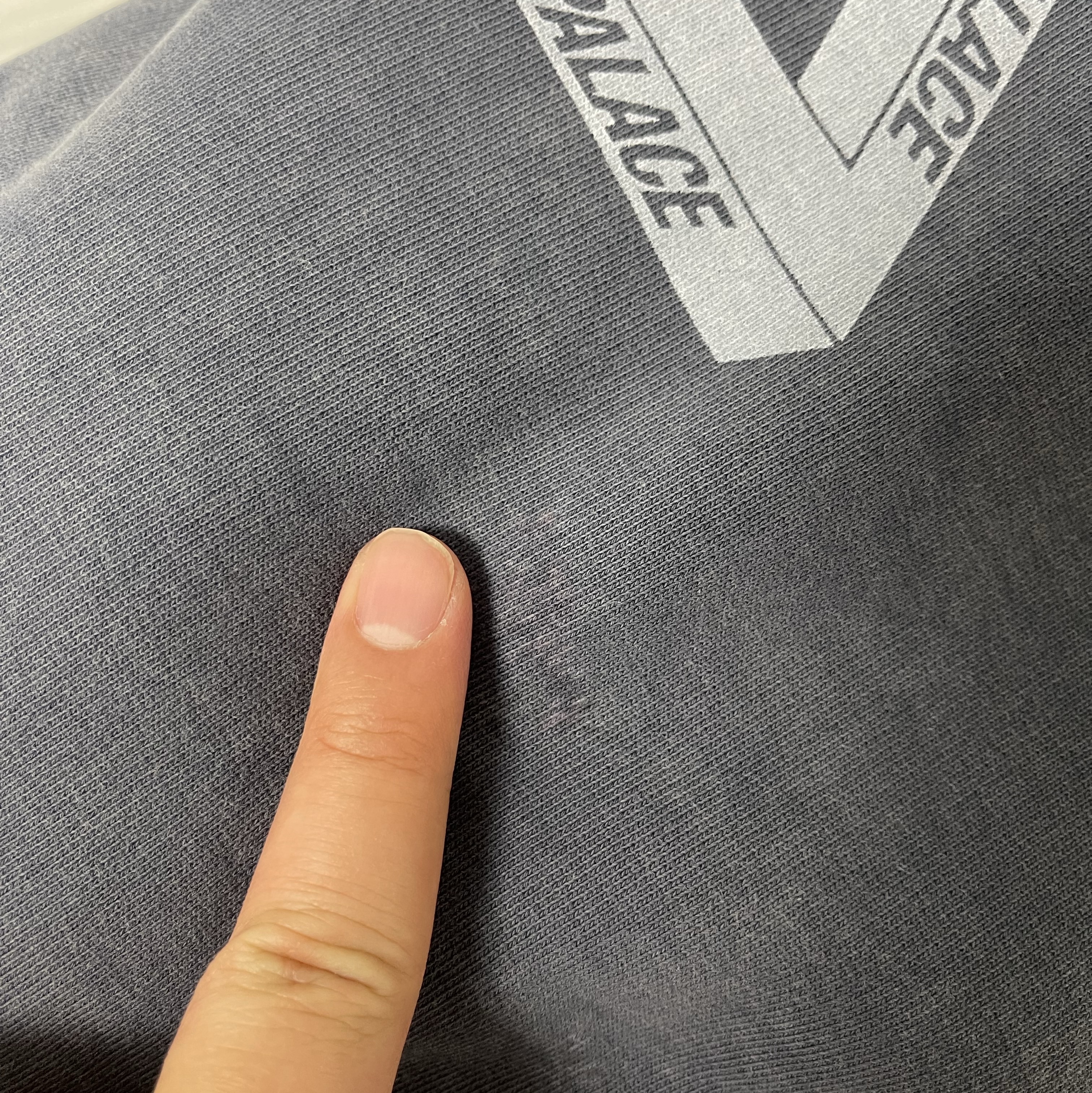 Palace Washed Out Tri-Ferg Hood Navy - 23FW 착용 스타일