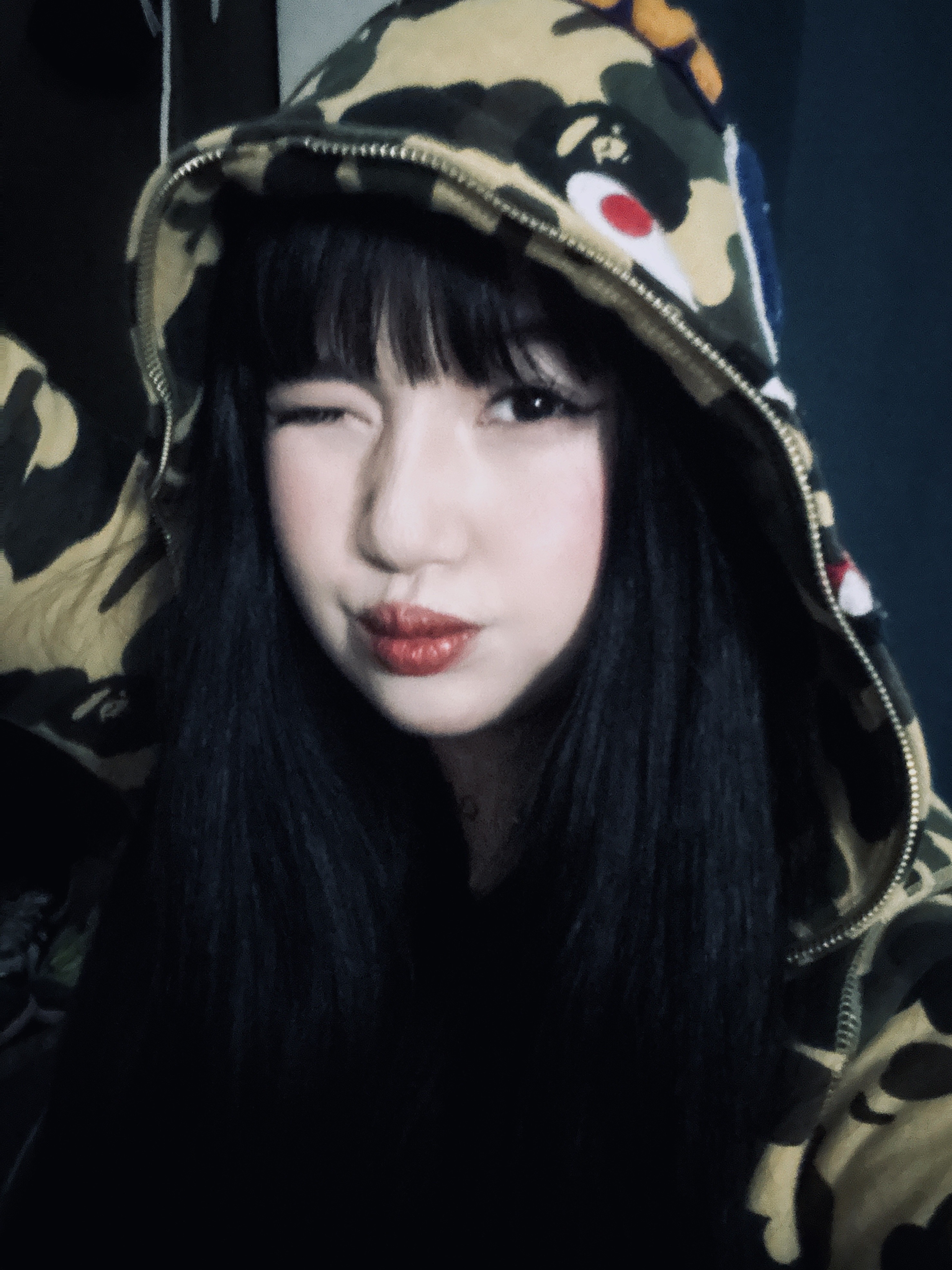 BAPE 1st Camo Shark Full Zip Hoodie Yellow ์ฐฉ์ฉ ์คํ์ผ - 6