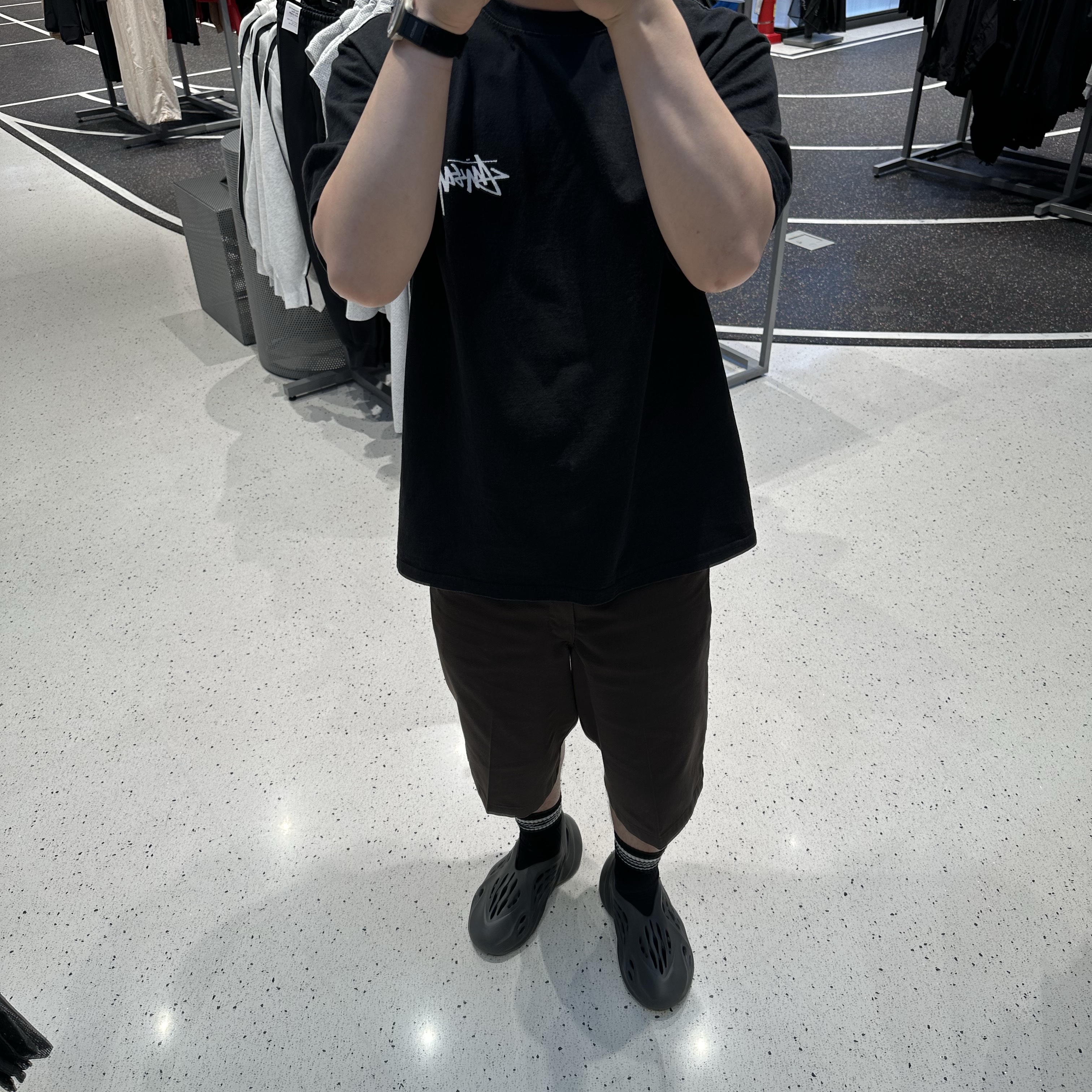 Emis New Logo Boston Bag Navy, Adidas Yeezy Slide Granite 착용 스타일 - 4