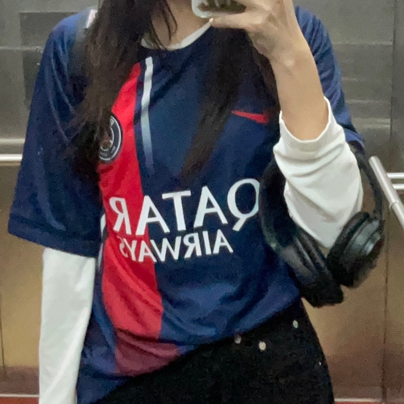 Nike Paris Saint-Germain 2023/24 Dri-Fit Stadium Home Jersey Midnight Navy (Non Marking Ver.) 착용 스타일 - 1