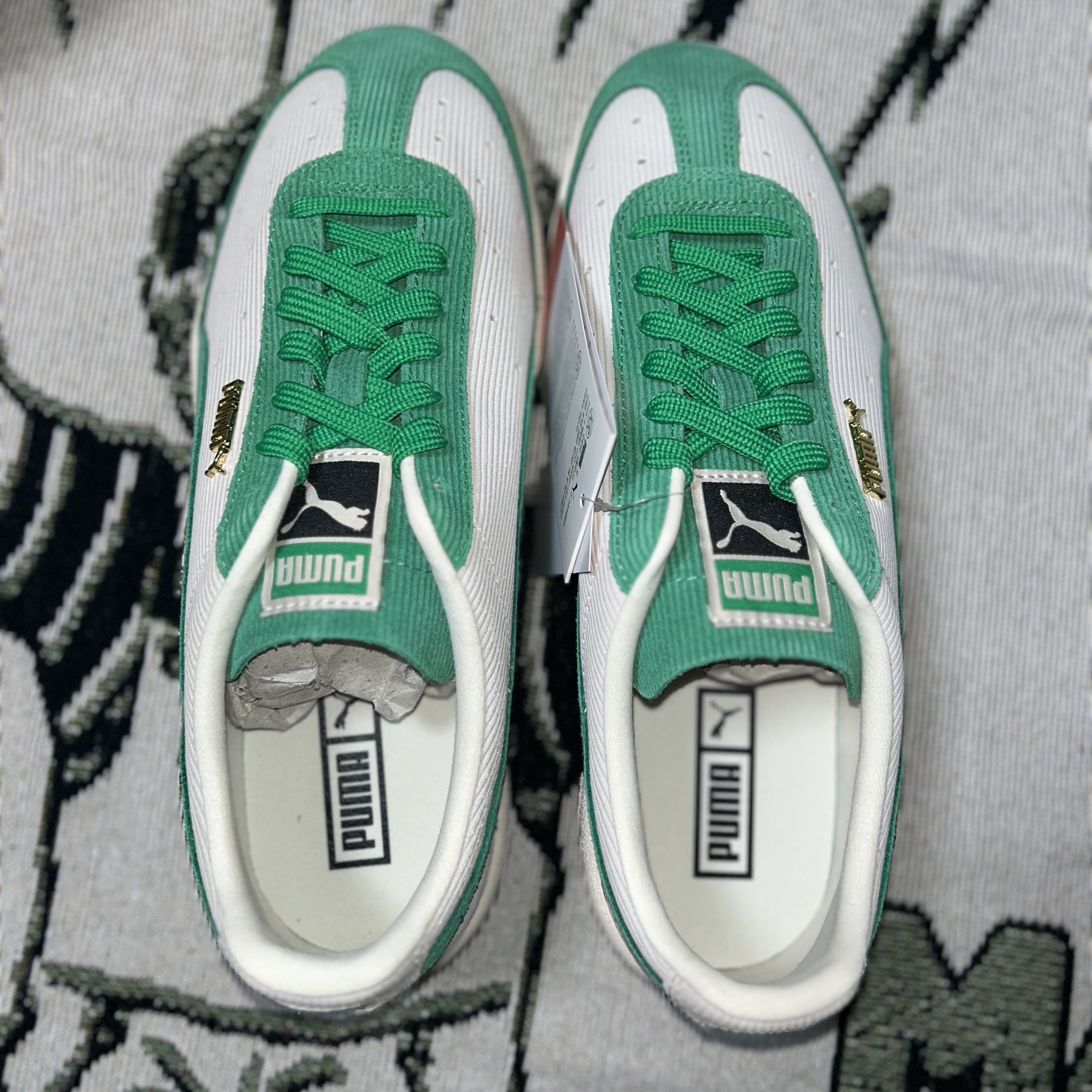 Puma Vlado Stenzel Cord Pristine Grassy Green 착용 스타일 - 4