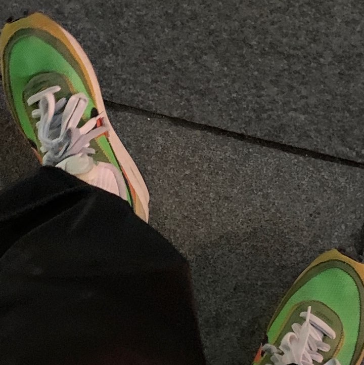 Nike x Sacai LDWaffle Green Multi 착용 스타일