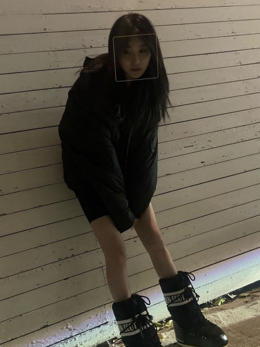 (W) Moon Boot Icon Low Nylon Boots Black 착용 스타일 - 3