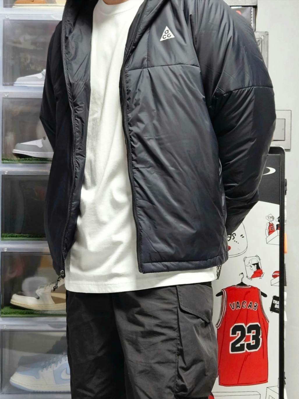 Nike ACG Therma-Fit ADV Rope De Dope Full Zip Jacket Black Summit White - Asia 착용 스타일 - 5