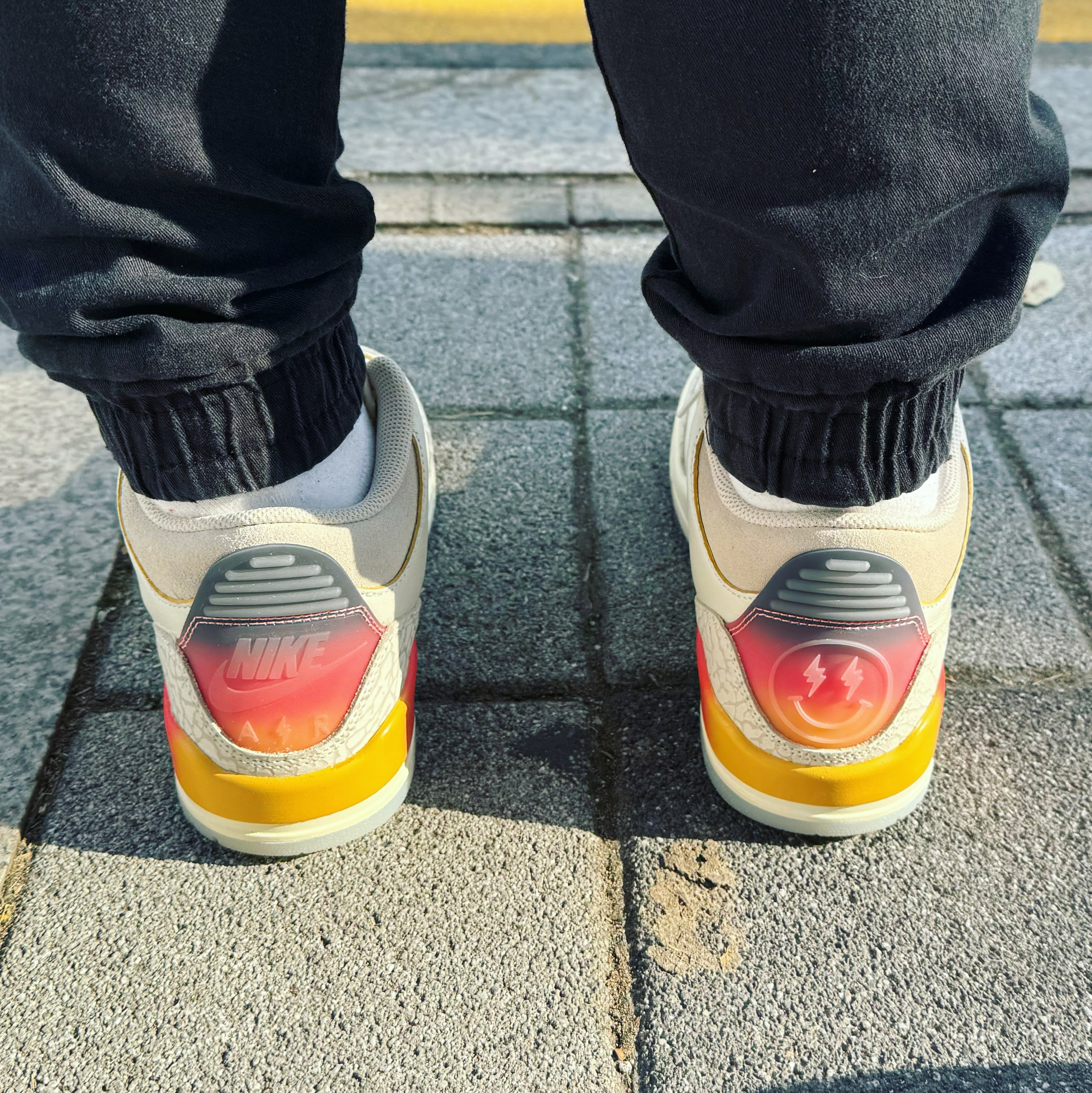 Jordan 3 x J Balvin Retro SP Sunset 착용 스타일