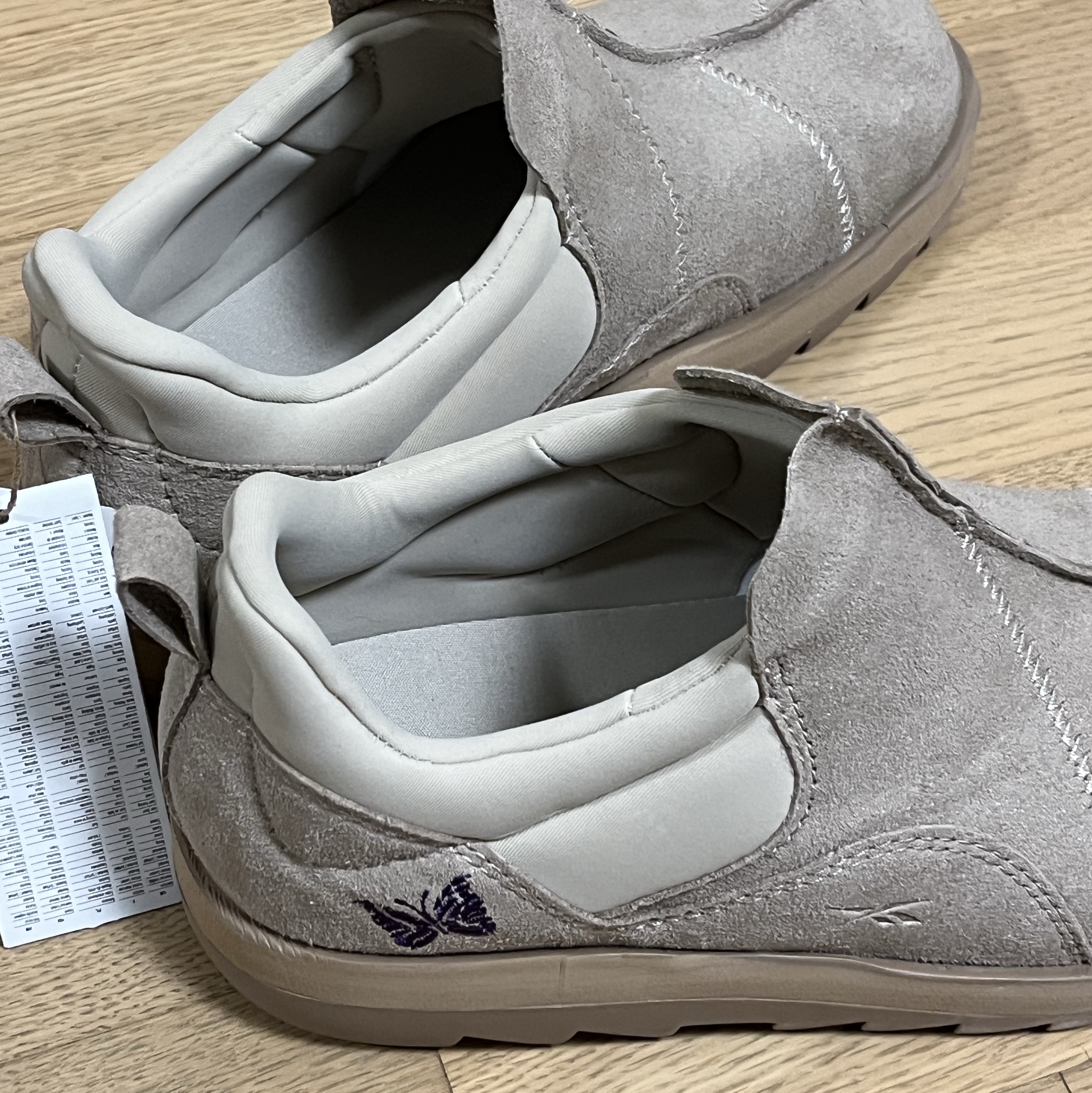 Reebok x Needles Beatnik Moc Modern Beige Extreme Purple 착용 스타일 - 1