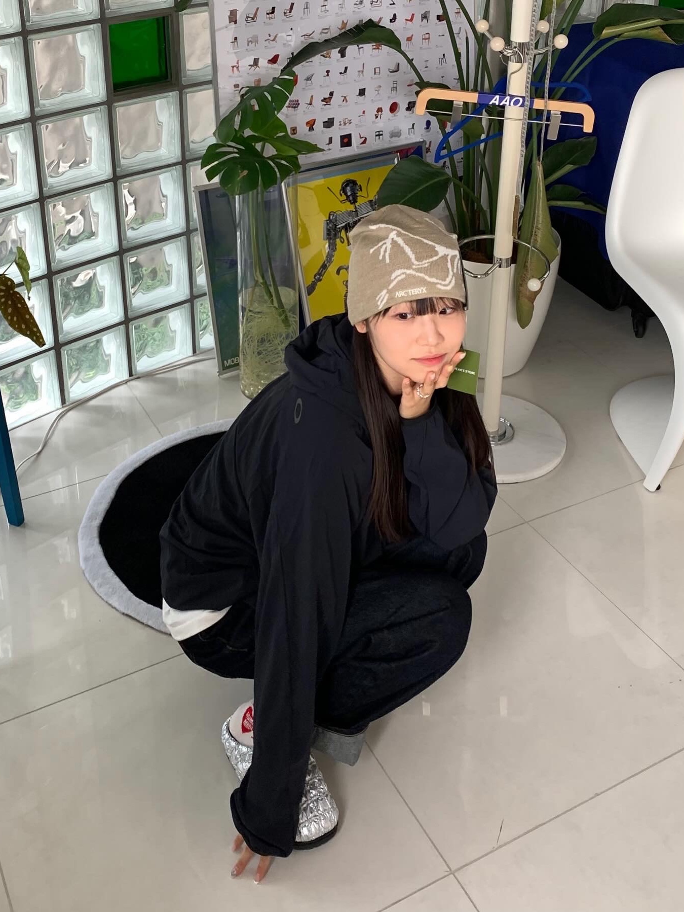Arc'teryx Bird Head Toque Habitat 착용 스타일
