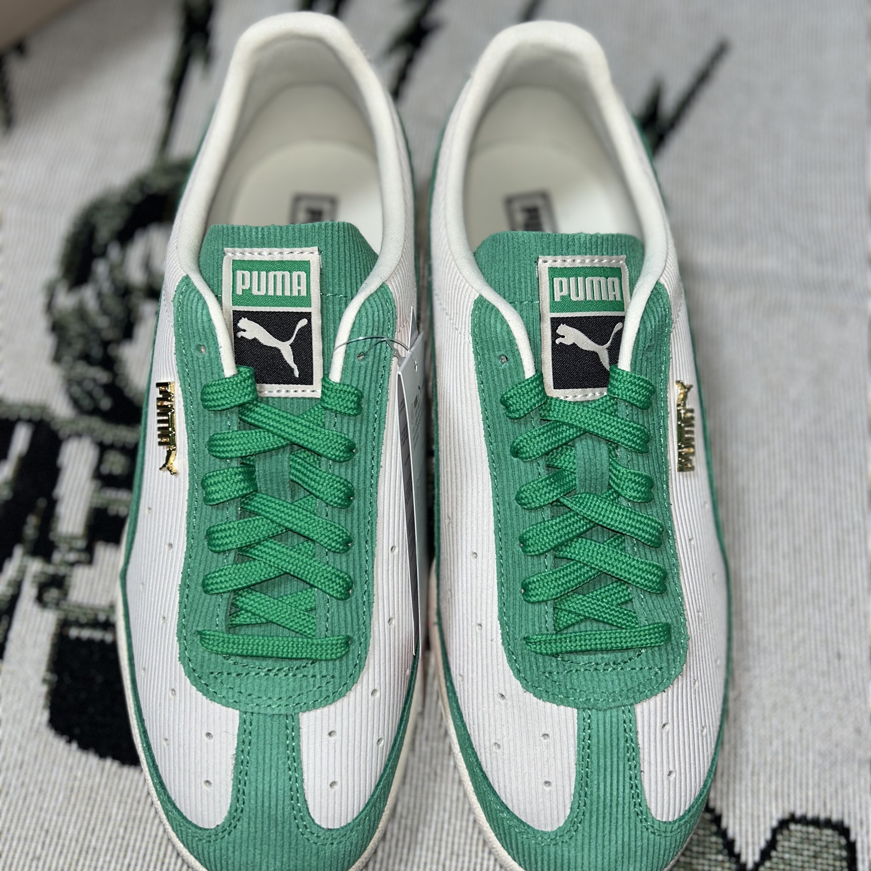 Puma Vlado Stenzel Cord Pristine Grassy Green 착용 스타일 - 5