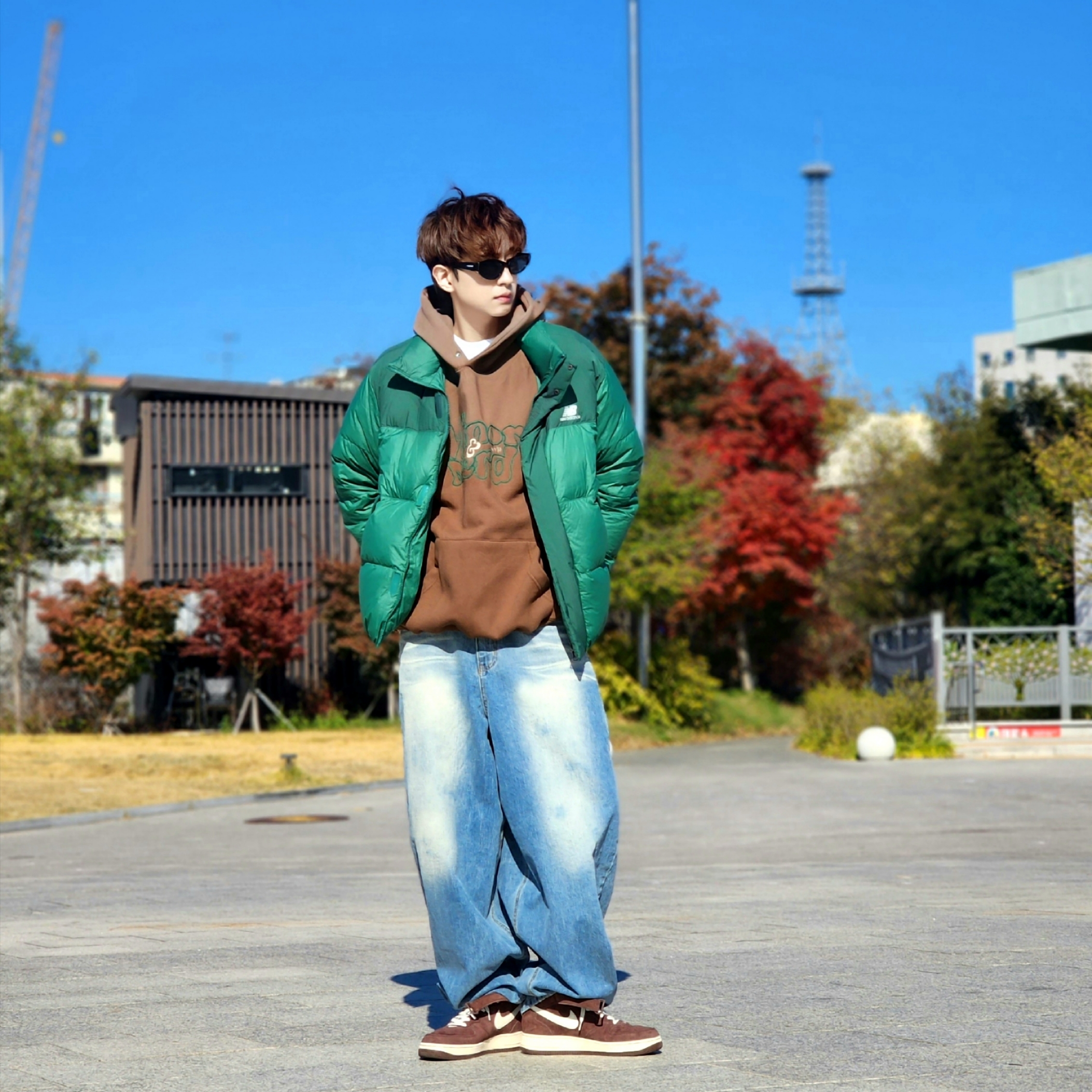 Nike Air Force 1 Mid '07 QS Chocolate 착용 스타일 - 3