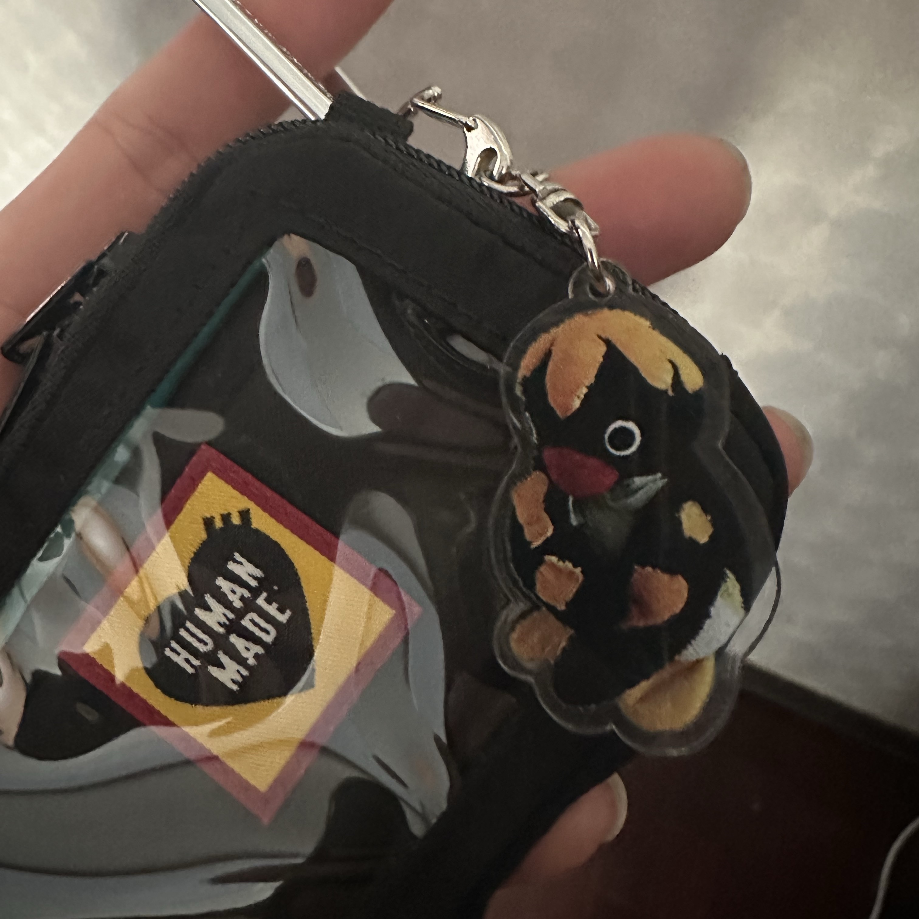 Human Made Military Card Case Black 착용 스타일