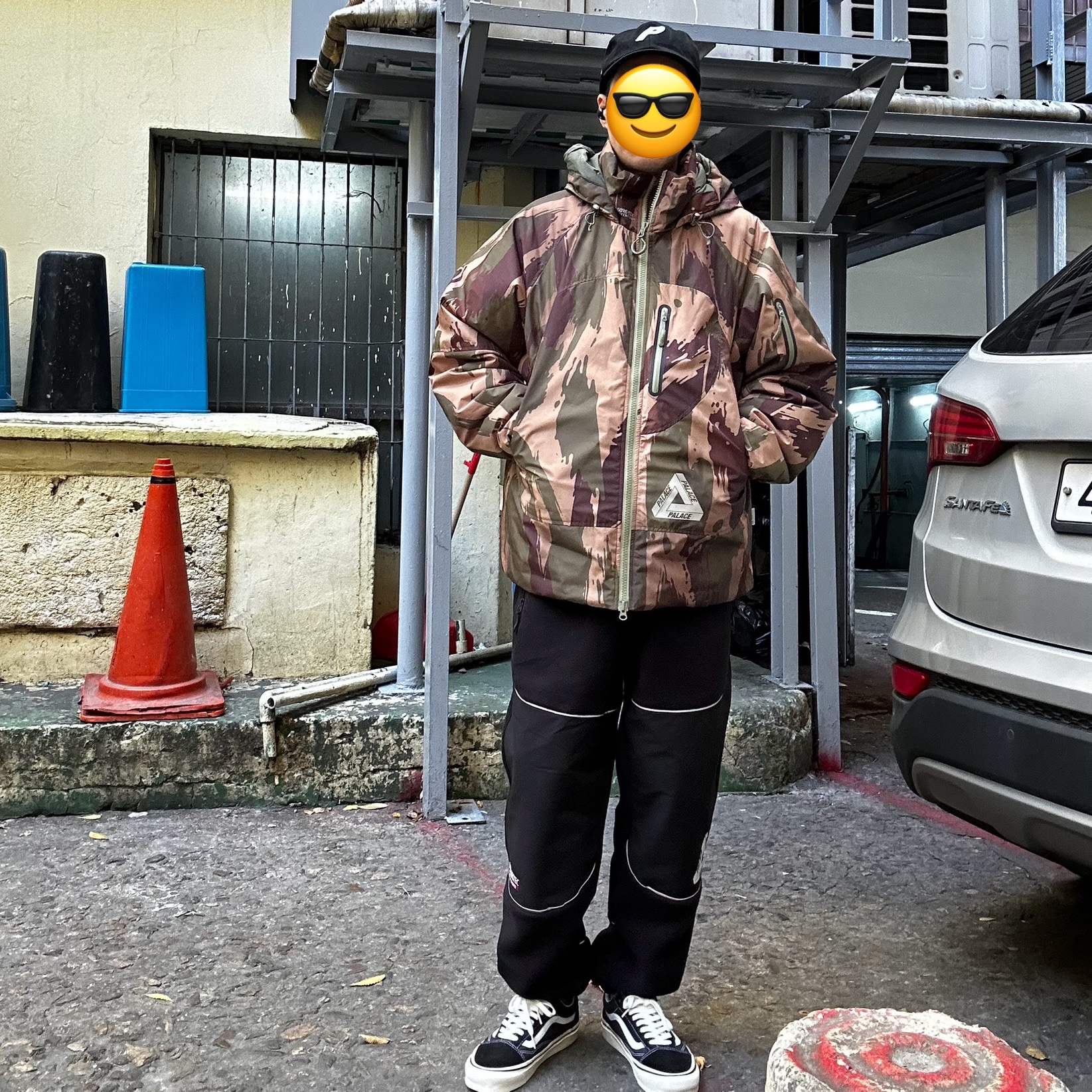 Palace Gore-Tex P 6-Panel Black Denim - 23SS, Palace Polartec 3M Jogger Black - 23FW 착용 스타일