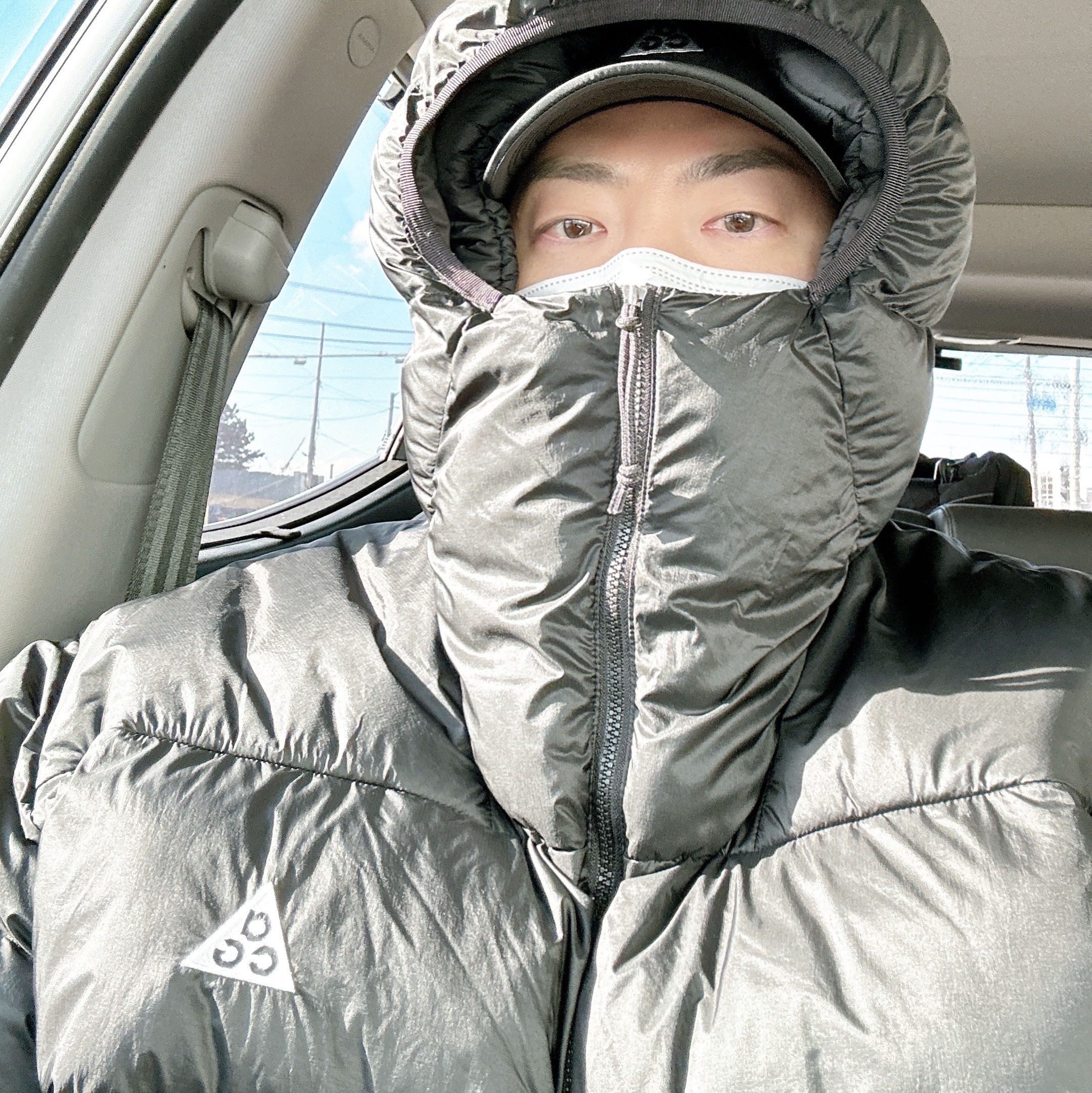 Nike ACG Therma-Fit ADV Lunar Lake Puffer Jacket Black - Asia, Nike NRG Solo Swoosh Heavy Weight BB Quarter Zip Top Black - US/EU 착용 스타일 - 2