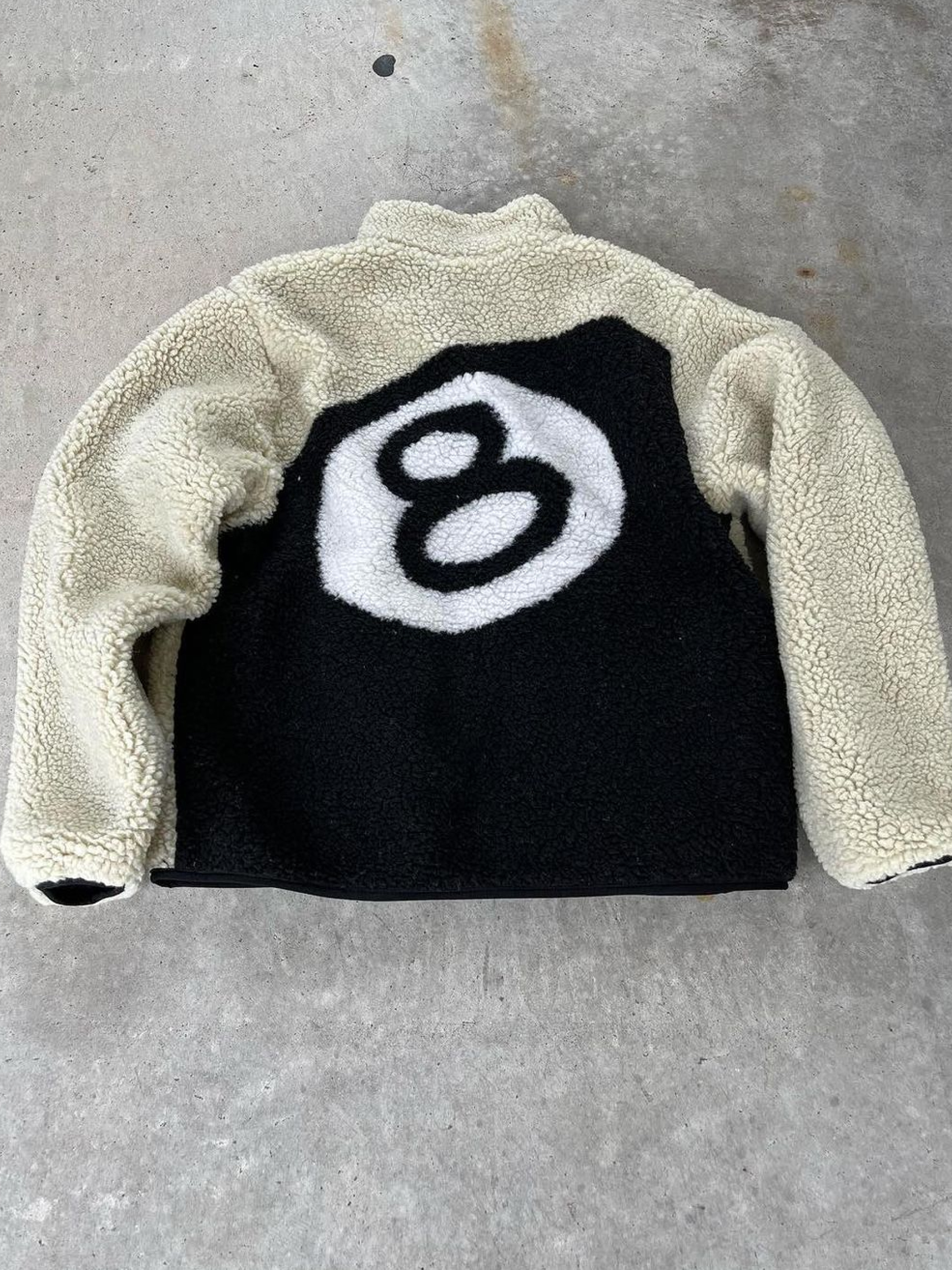 Stussy Sherpa Reversible Jacket Weathered Blue, Stussy Sherpa Jacket Olive 착용 스타일 - 5