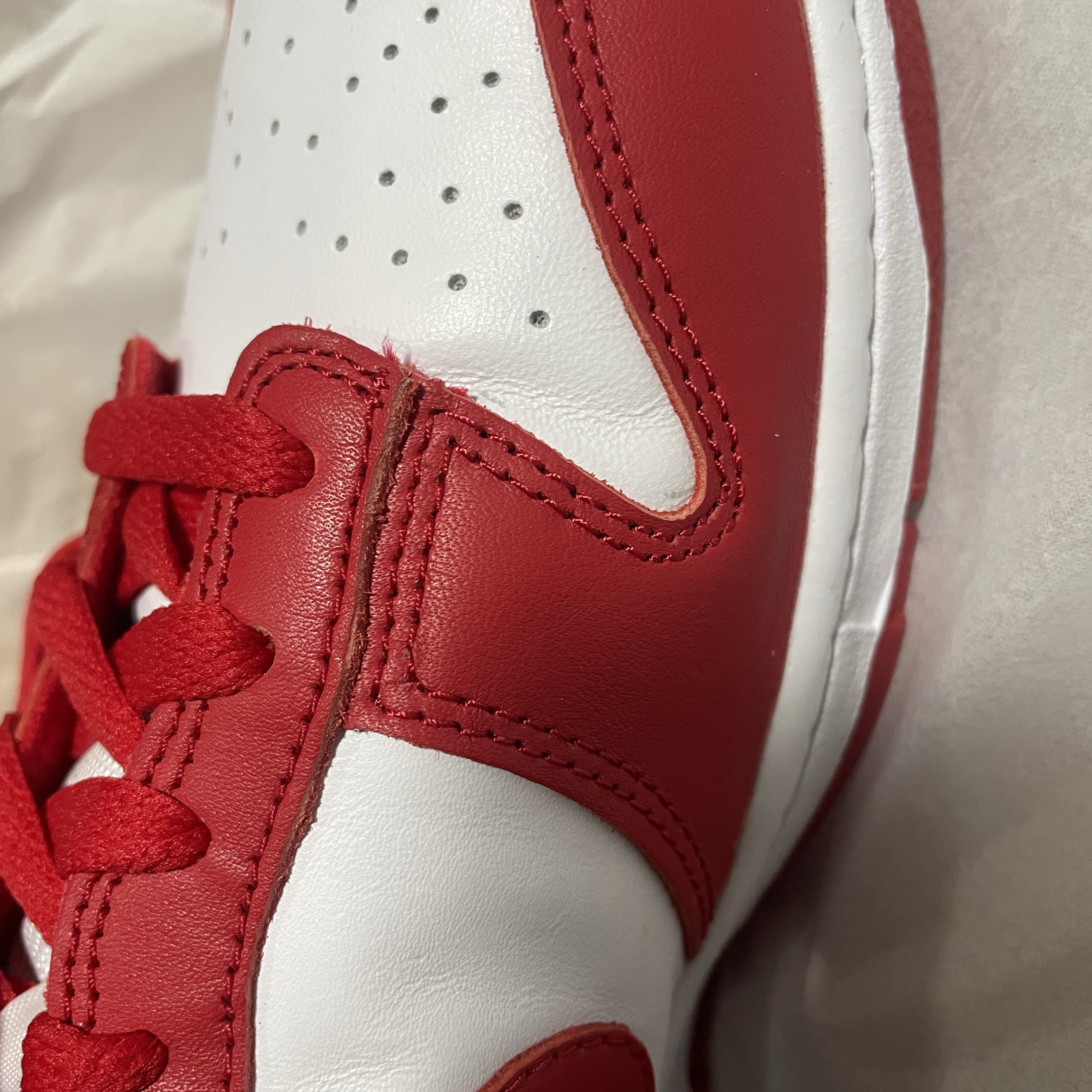 Nike Dunk Low SP White and University Red 2023 착용 스타일