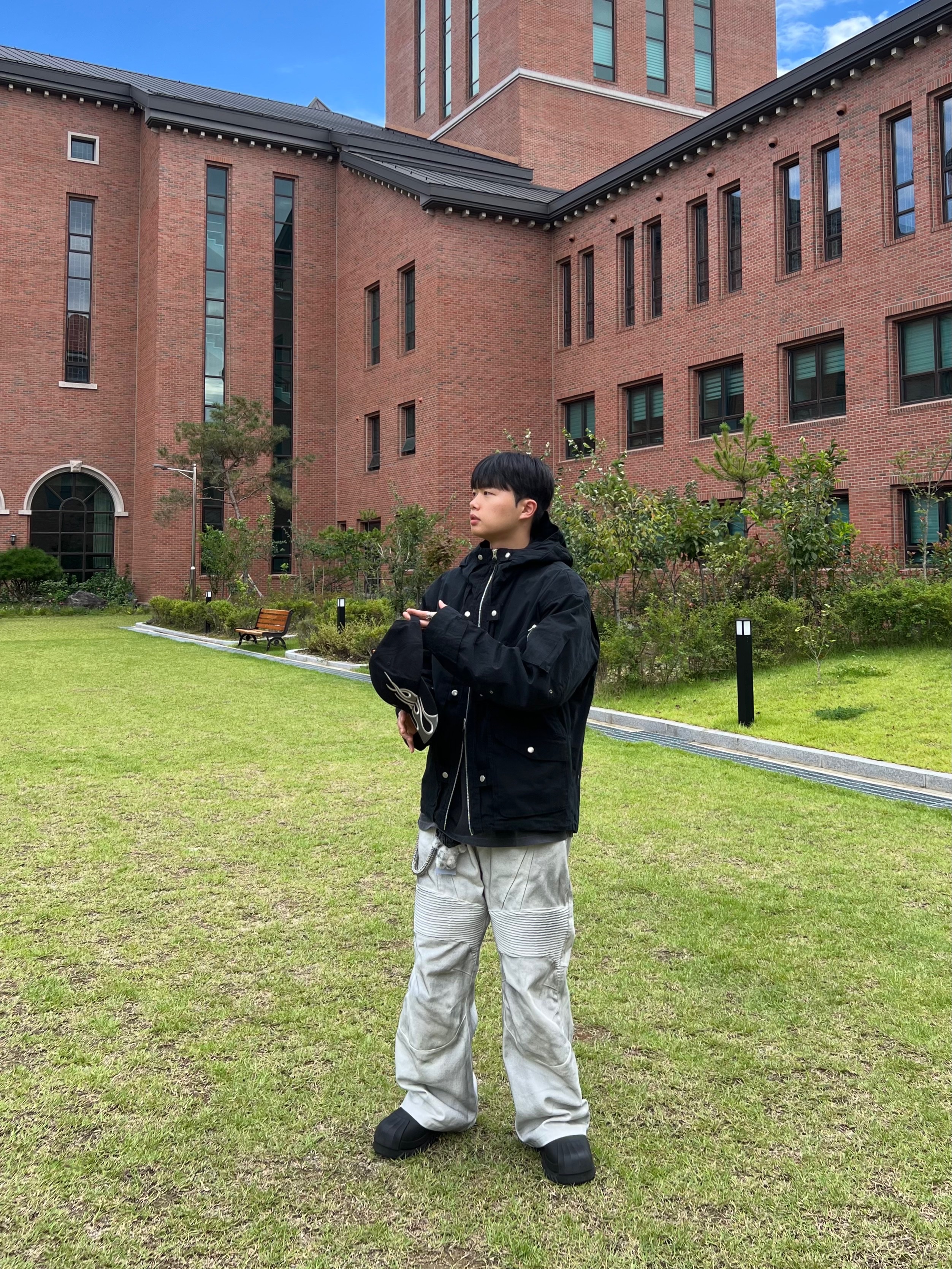 Grailz Flight Shell Jacket Black, (W) Adidas Adifom Superstar Boot Black 착용 스타일 - 4