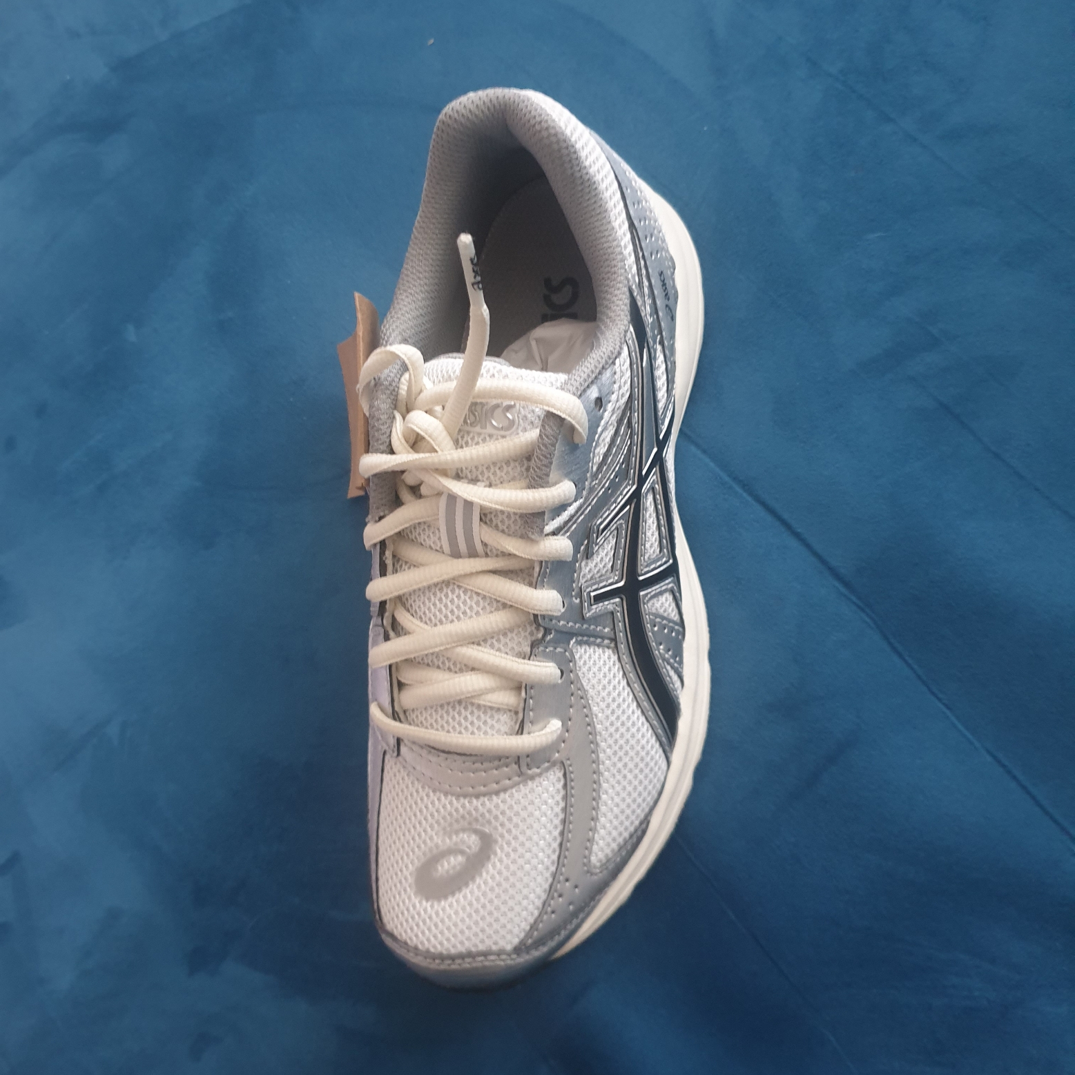 Asics Jog 100 S White Black - 2E Wide 착용 스타일