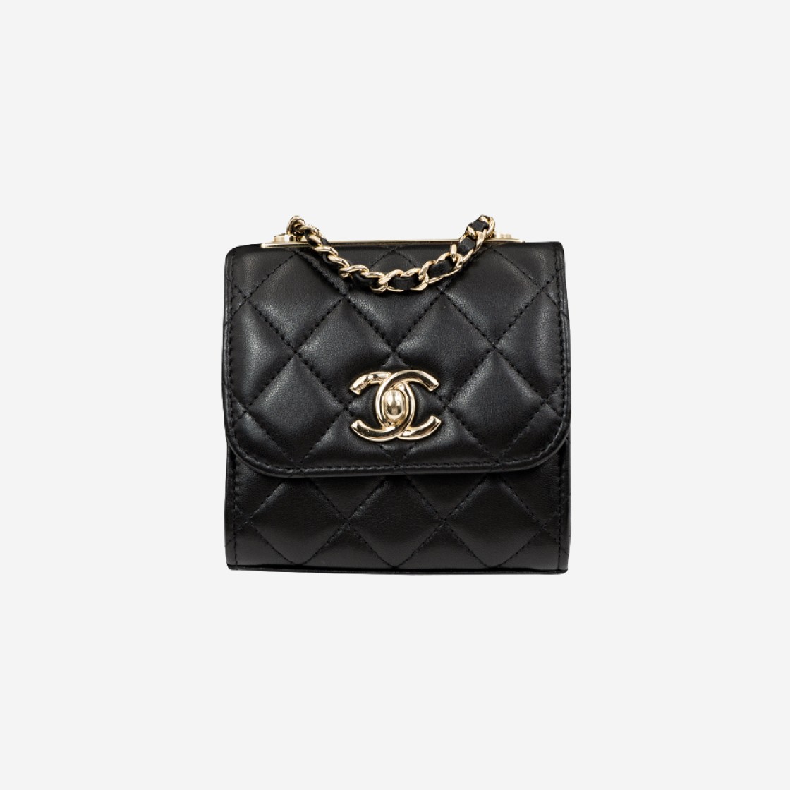 Chanel Clutch With Chain Lambskin & Gold Black 상세 이미지 1