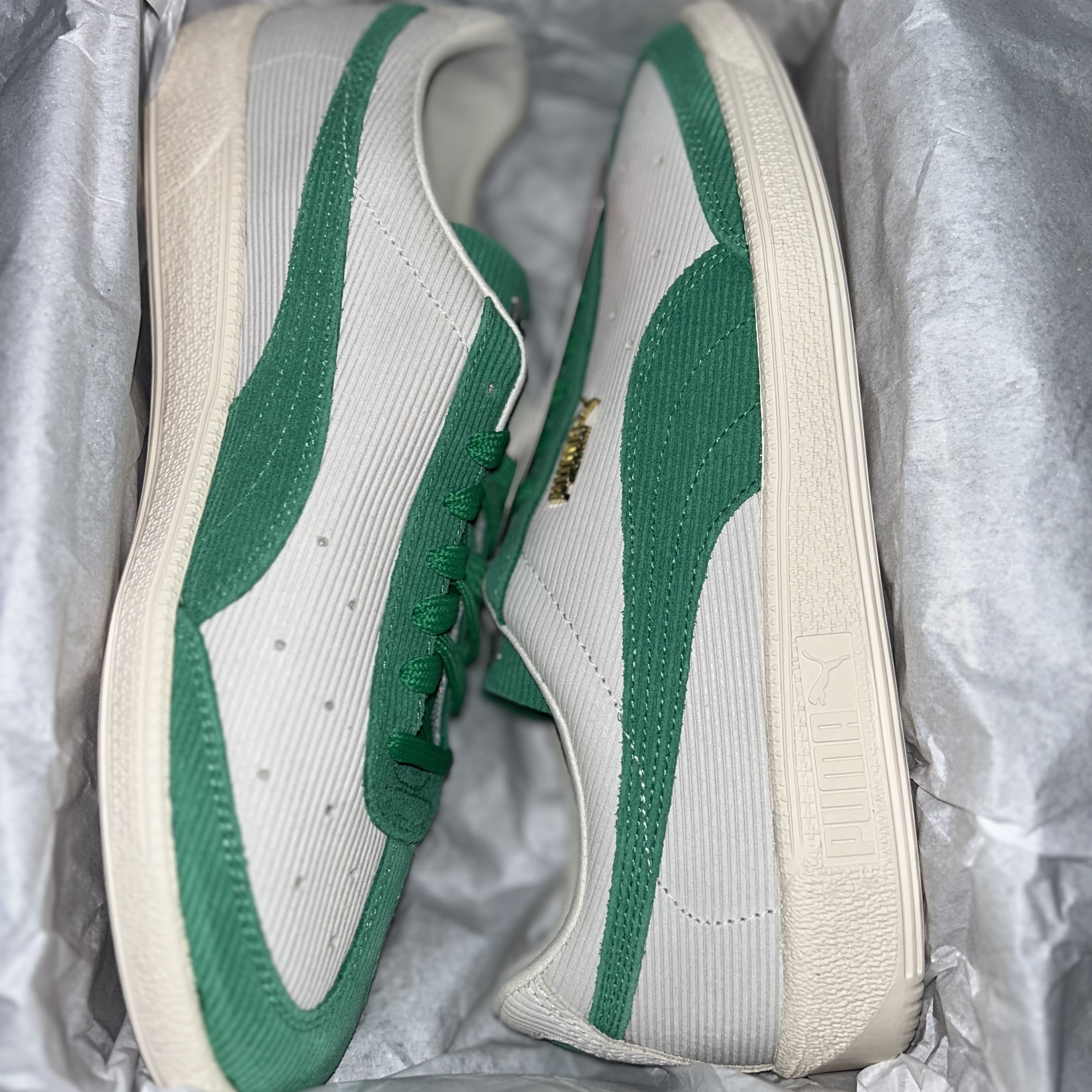 Puma Vlado Stenzel Cord Pristine Grassy Green 착용 스타일 - 6