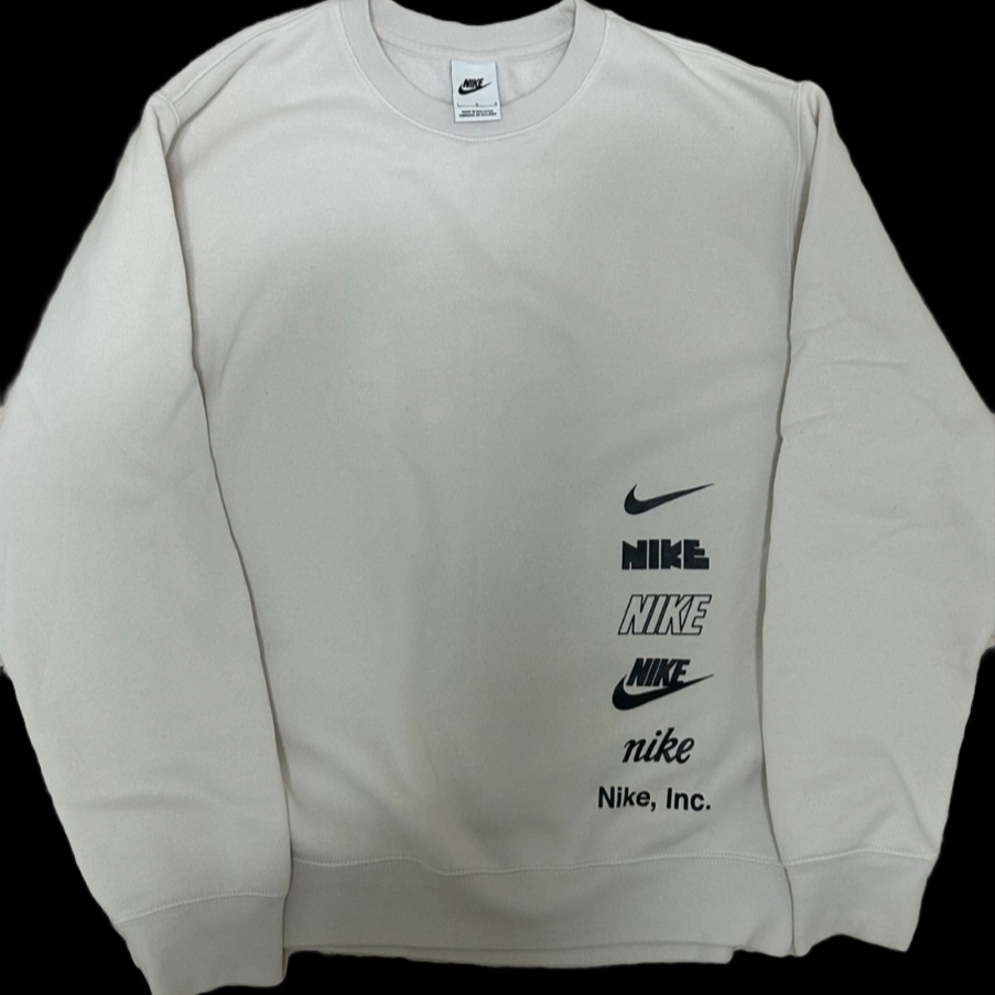 Nike Club Fleece+ Brushed Back Crew Dark Phantom - Asia 착용 스타일