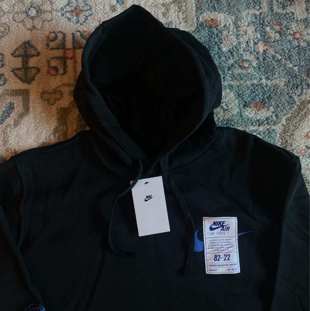 Nike NSW Air Force 1 Open Hoodie Black - Asia 착용 스타일 - 5