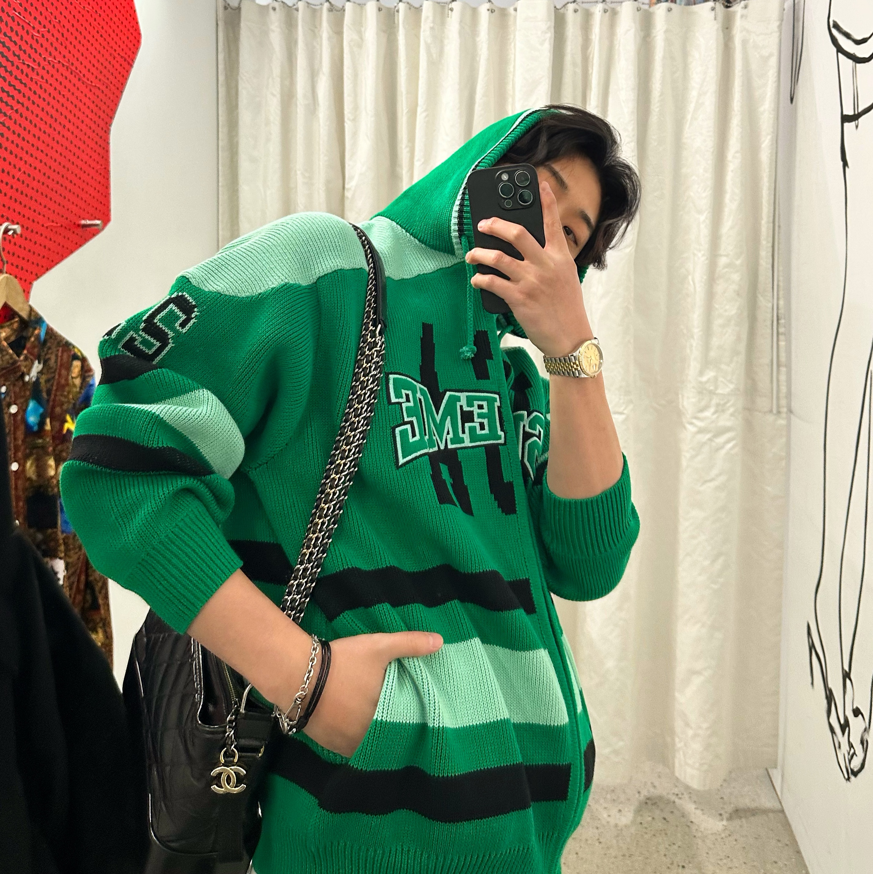 Supreme USA Zip Up Hooded Sweater Green - 23FW, Chanel Gabrielle Small Hobo Bag Aged Calfskin & Gold Black 착용 스타일