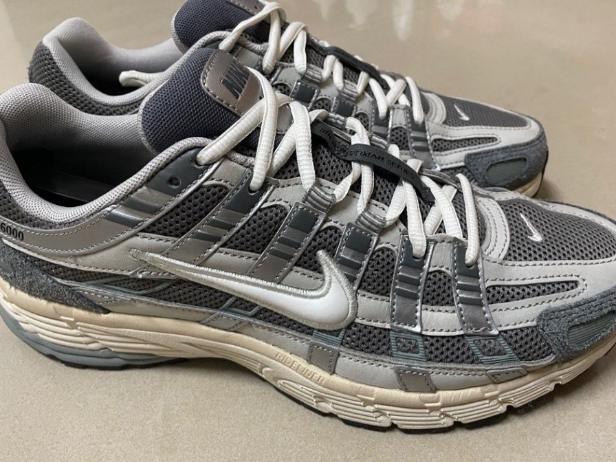 Nike P-6000 Flat Pewter Light Iron Ore 착용 스타일