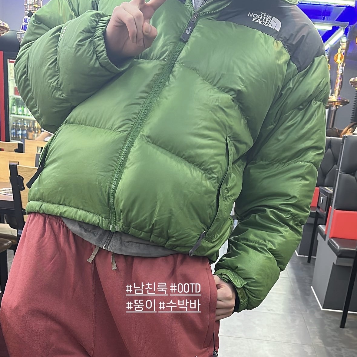 Nike NRG Solo Swoosh Fleece Pants Cedar - US/EU 착용 스타일 - 1