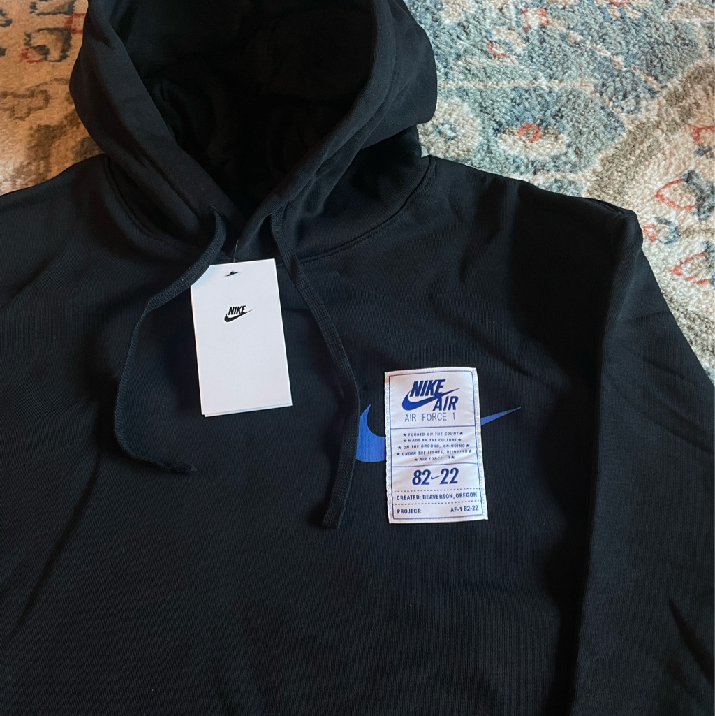 Nike NSW Air Force 1 Open Hoodie Black - Asia 착용 스타일 - 2