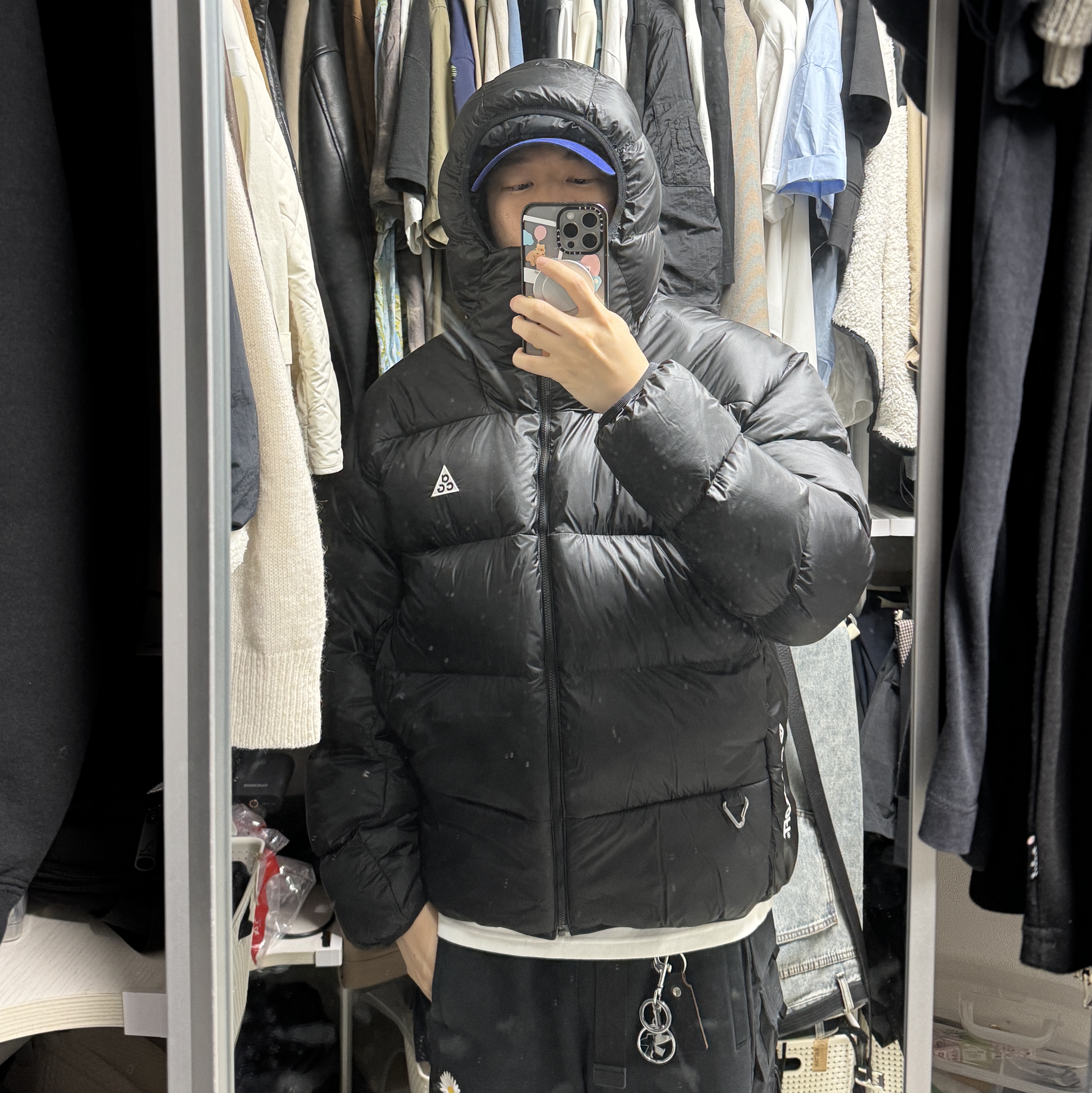 Nike ACG Therma-Fit ADV Lunar Lake Puffer Jacket Black - Asia 착용 스타일