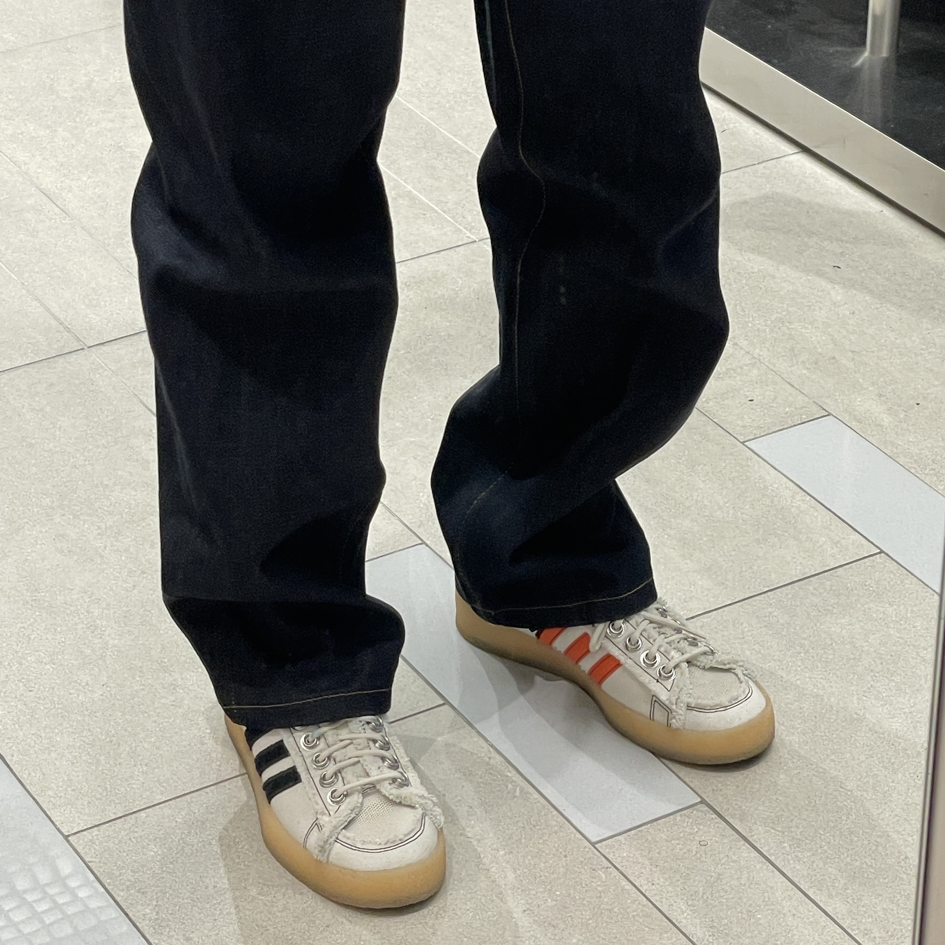 Wooyoungmi Wide Denim Pants Black - 23SS, Adidas x Song for the Mute Campus 80s Bliss Core Black 착용 스타일 - 2