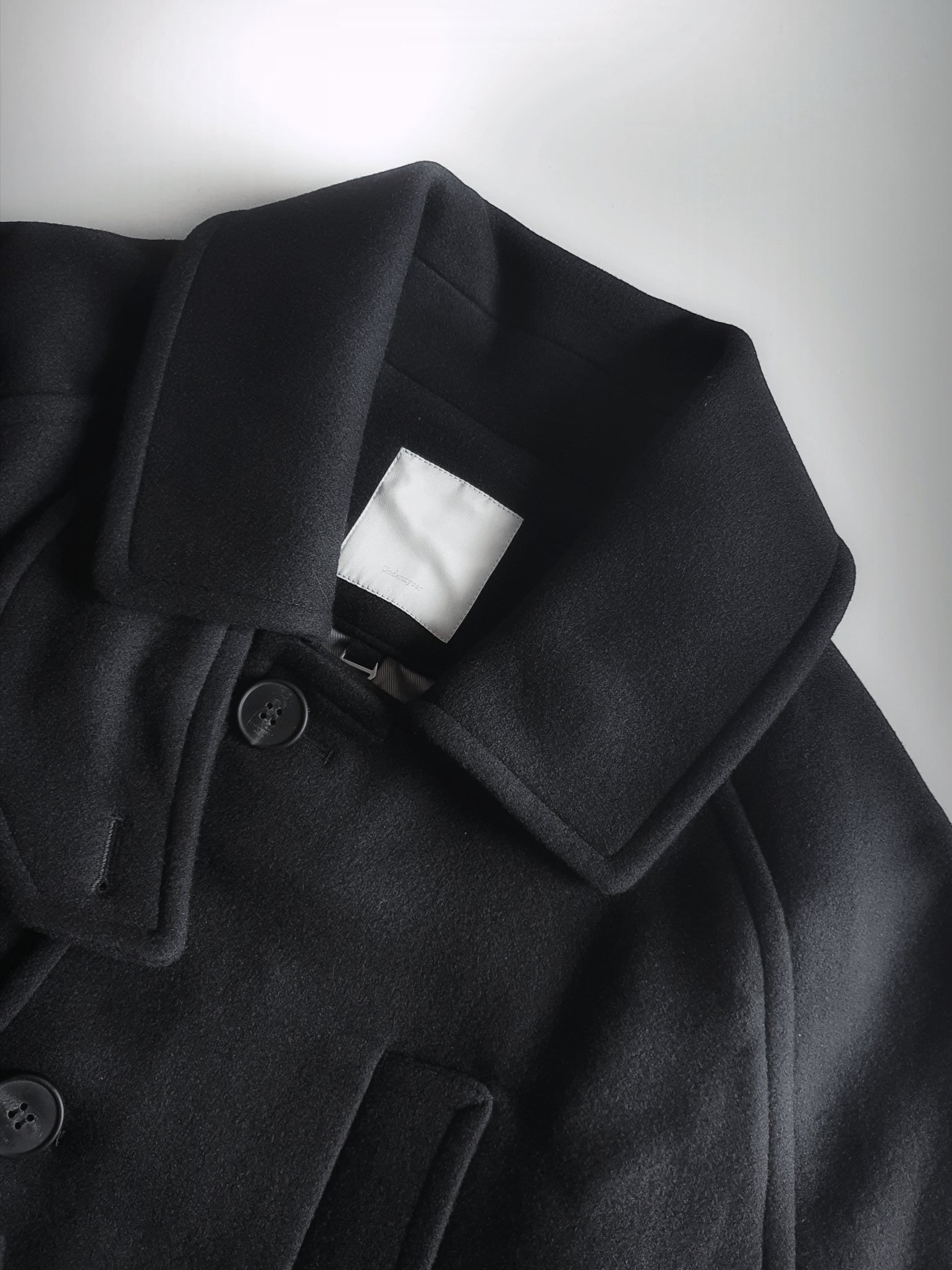 Undermycar Legion.02 Balmacaan Oversized Wool Coat Black 착용 스타일