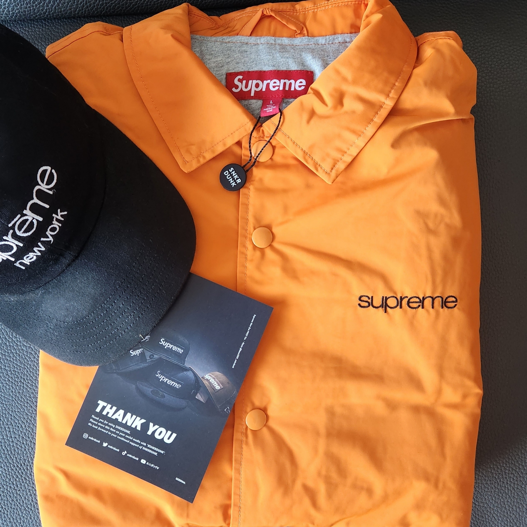 Supreme NYC Coaches Jacket Orange - 23FW 착용 스타일