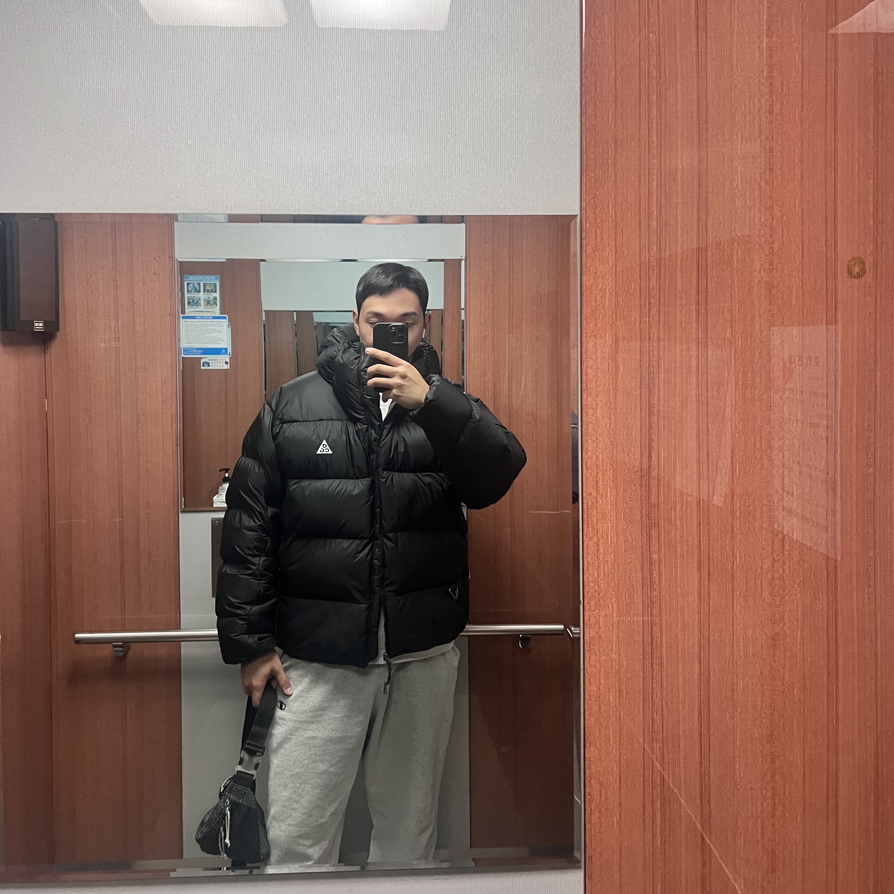 Nike ACG Therma-Fit ADV Lunar Lake Puffer Jacket Black - Asia 착용 스타일
