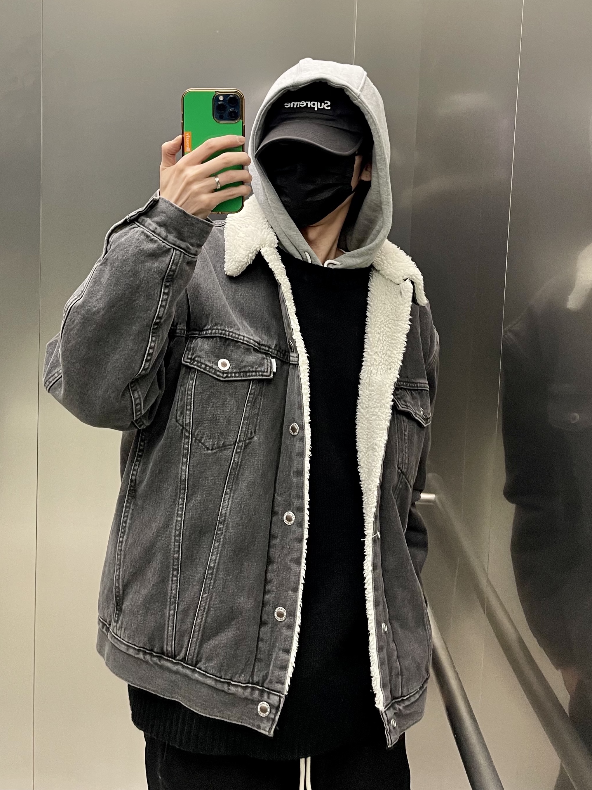 Maison Margiela Calfskin Replica Sneakers White, Nike NRG Solo Swoosh Fleece Hoodie Dark Grey Heather - Asia 착용 스타일 - 5