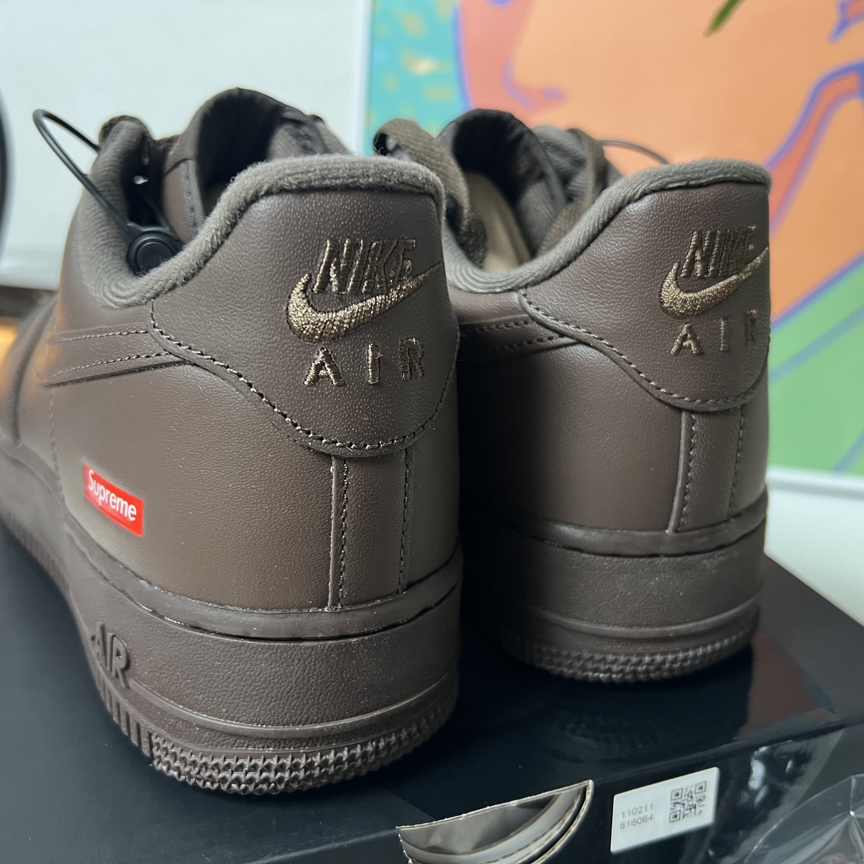 Nike x Supreme Air Force 1 Low Baroque Brown 착용 스타일 - 3