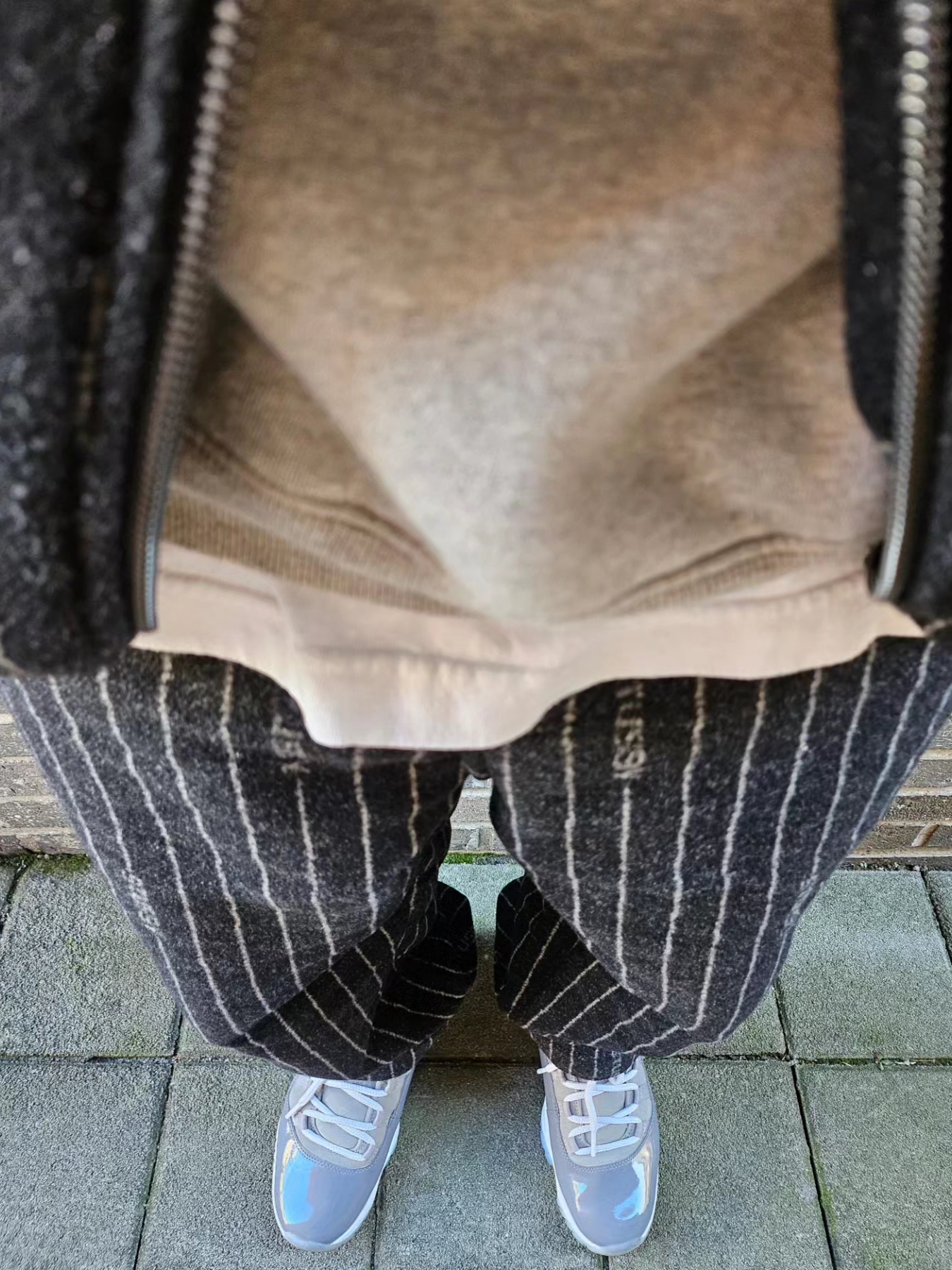 Nike x Stussy NRG Striped Wool Jacket Black (DR4023-010), Nike x Stussy NRG Striped Wool Pants Black (DR4021-010) 착용 스타일 - 4