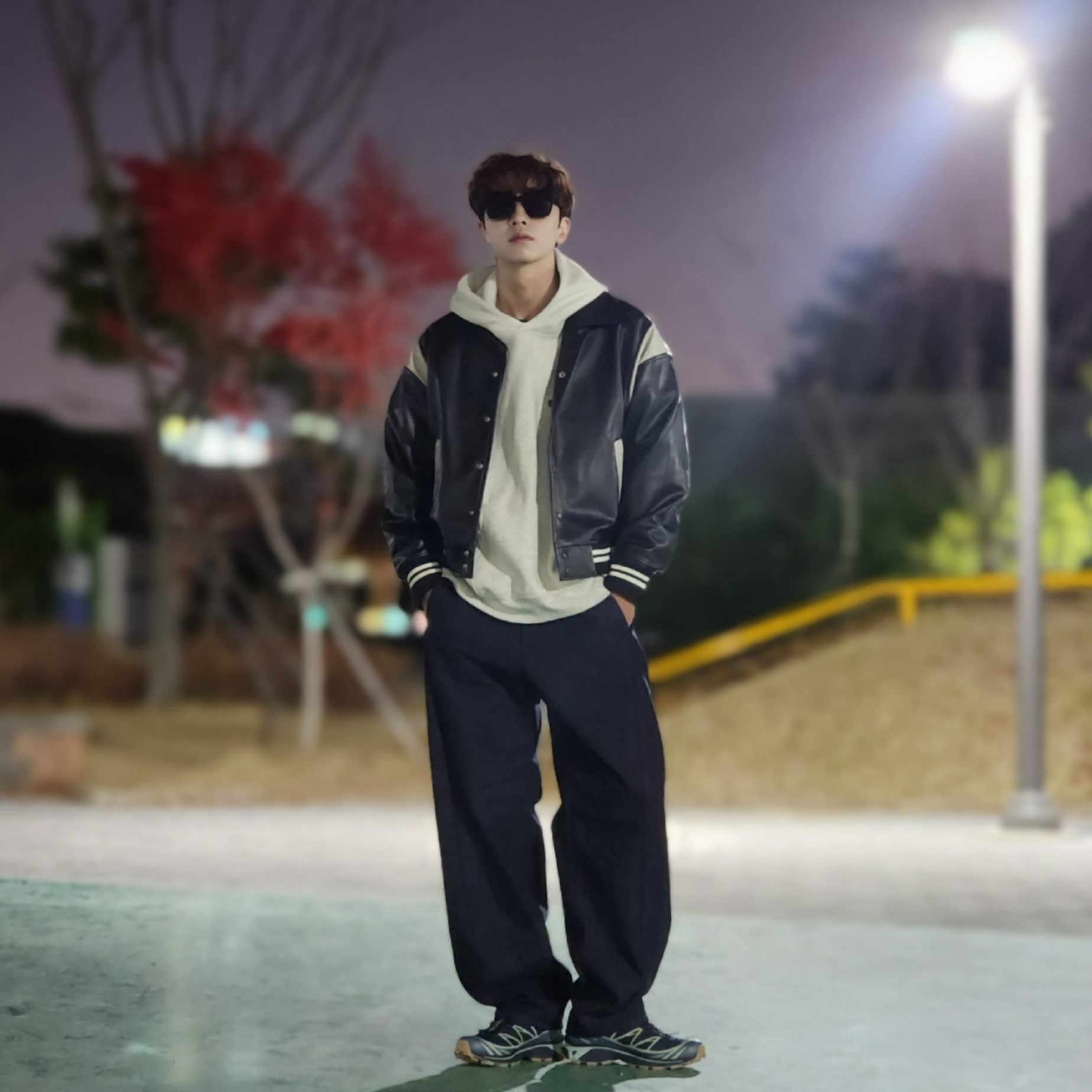 Essentials The Core Collection Hoodie Light Oatmeal, Salomon XT-6 GTX Carbon Bering Sea 착용 스타일 - 6