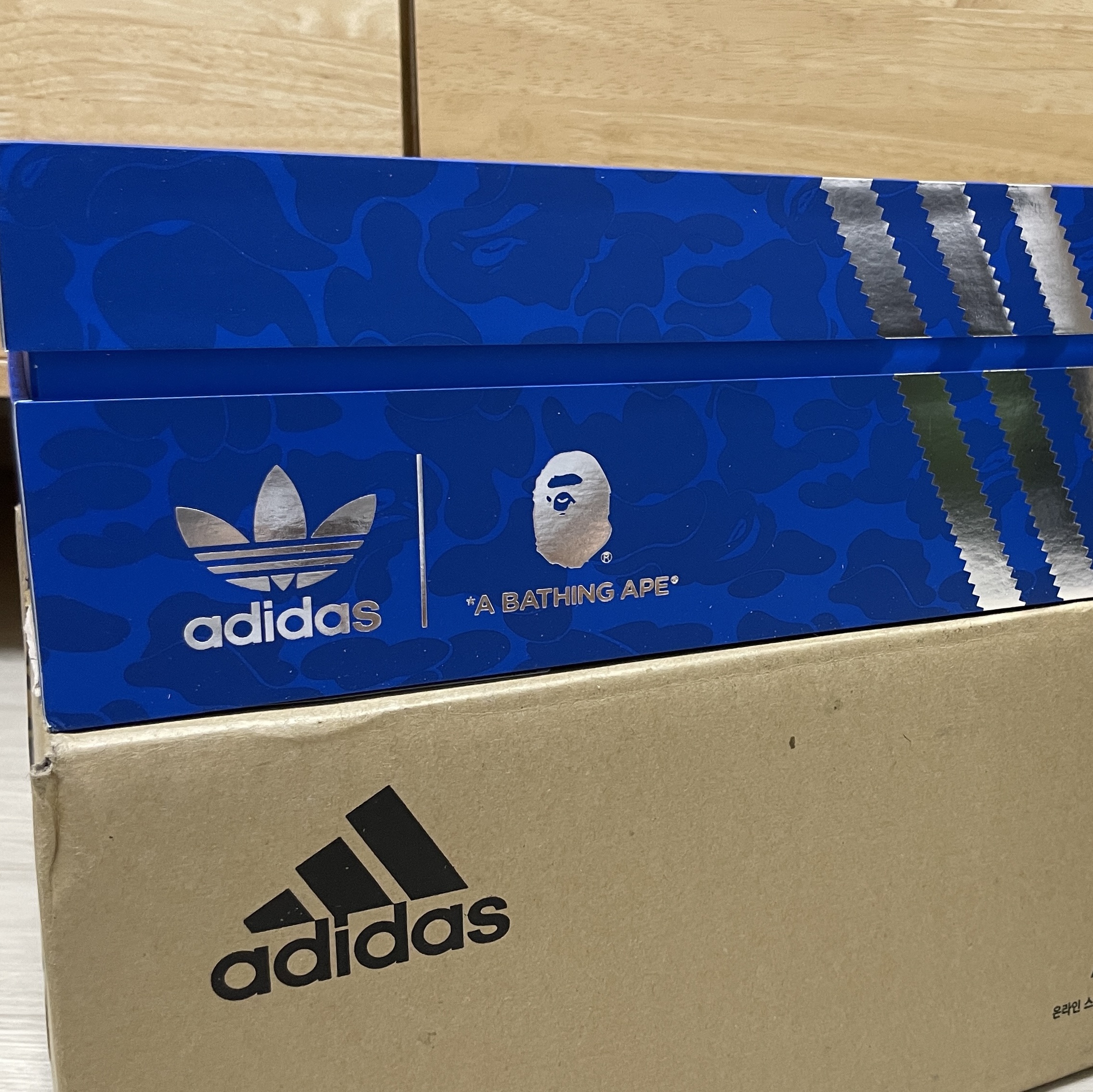 Adidas x BAPE Stan Smith Cloud White Off White 착용 스타일 - 5