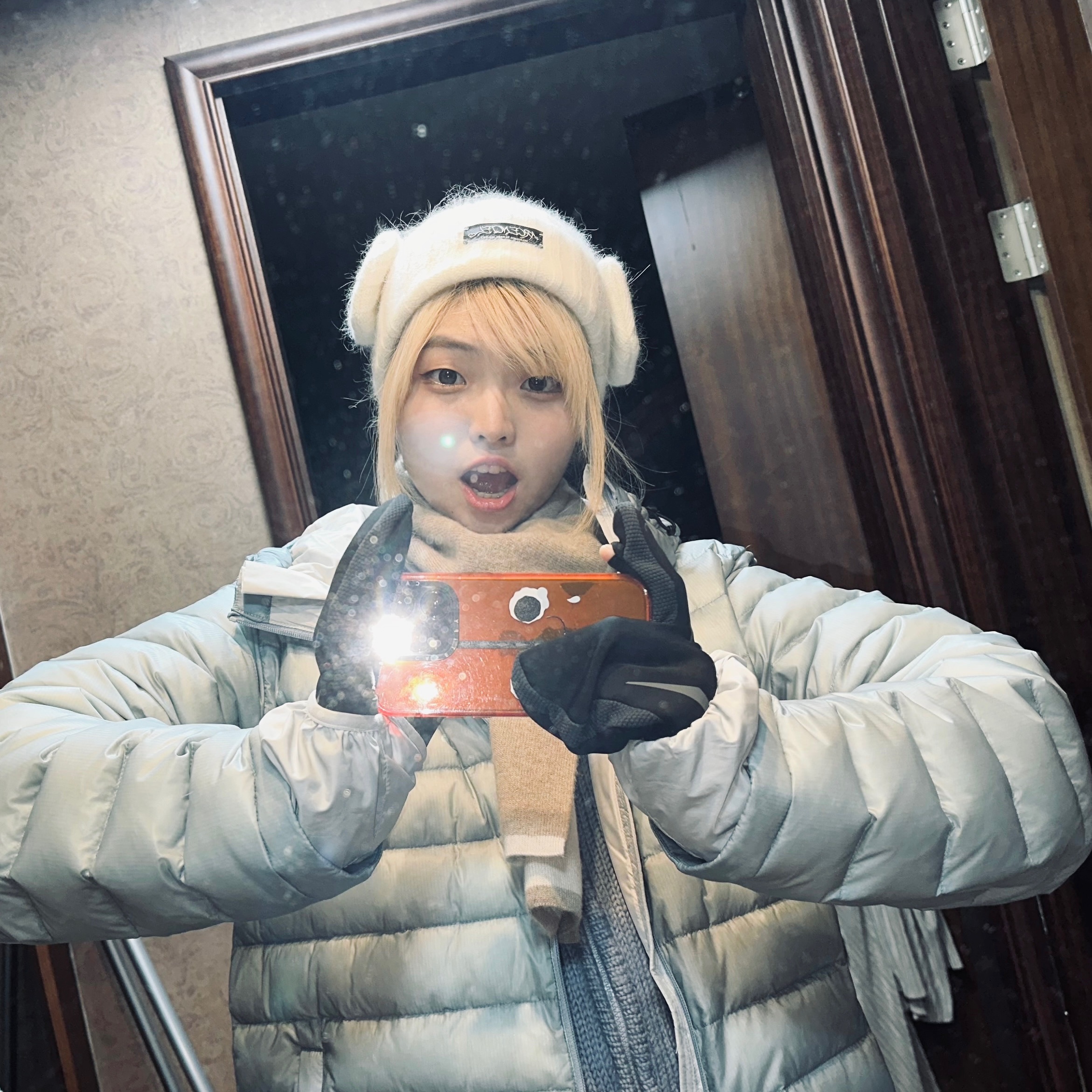 Sansan Gear Suffix Puffer Jacket Sky Blue - 23FW 착용 스타일 - 2