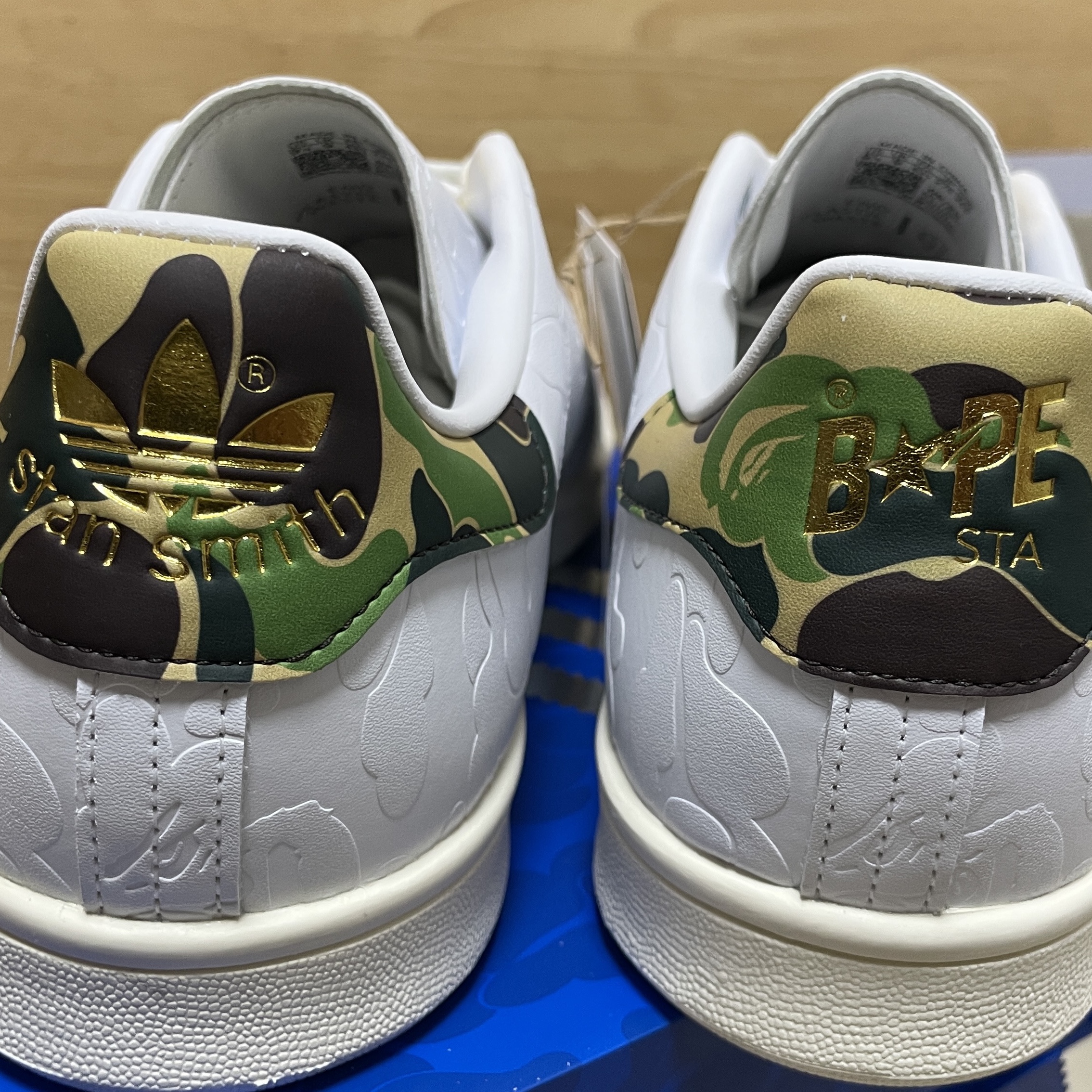 Adidas x BAPE Stan Smith Cloud White Off White 착용 스타일 - 3