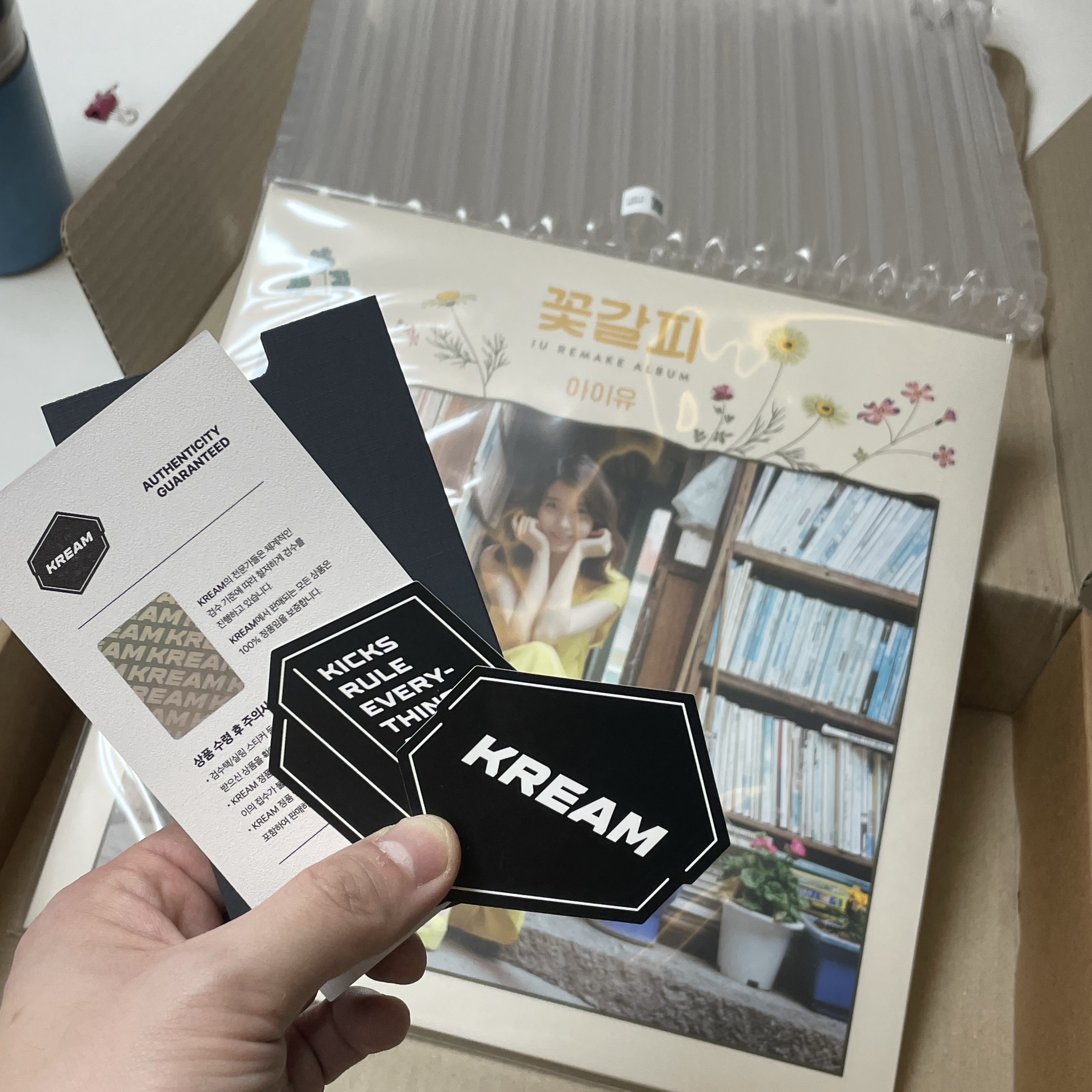IU Remake Album A Flower Bookmark (Edam Ver.) LP, Sony PS-LX310BT Black (Sony Korea Ver.) 착용 스타일 - 3