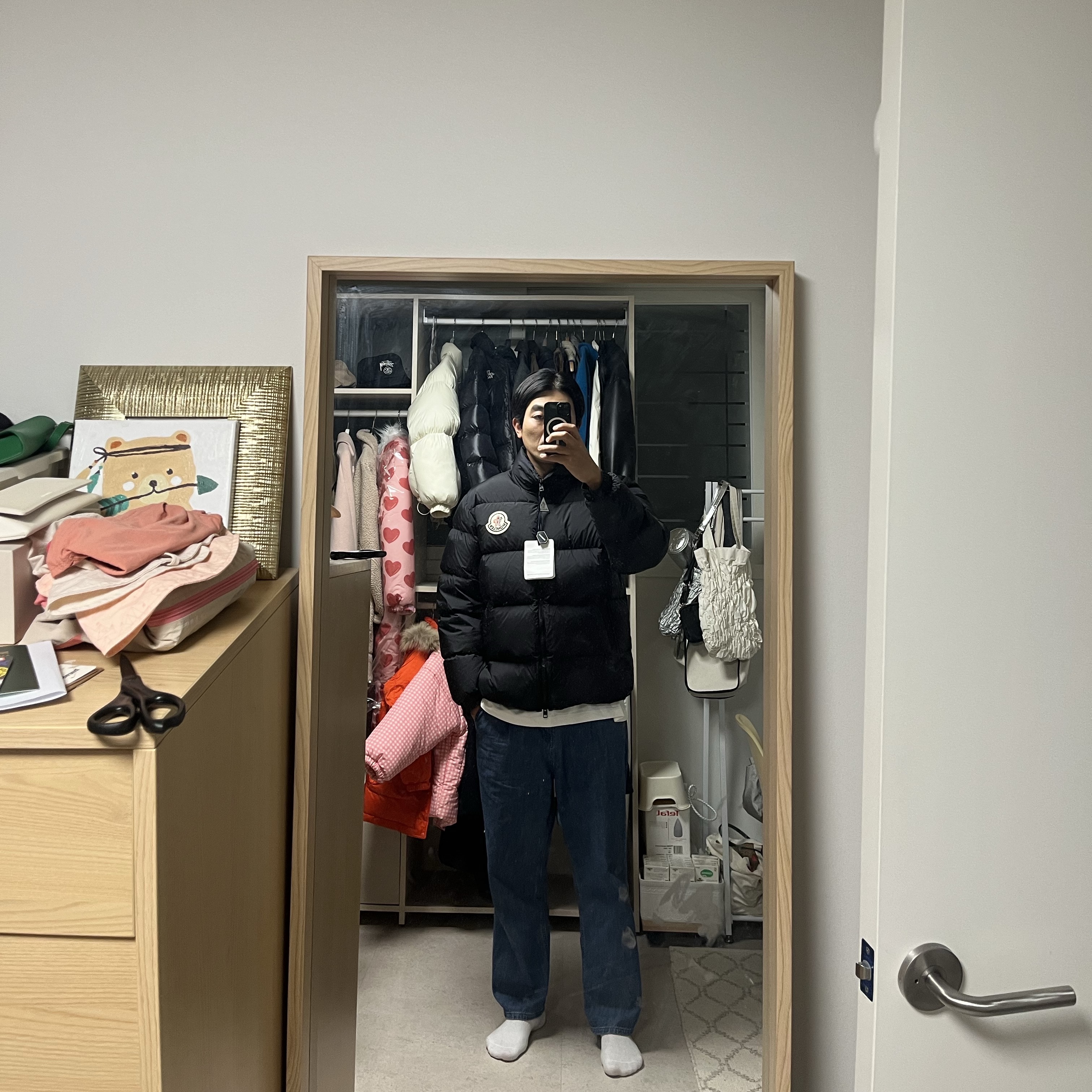 Moncler Citala Short Down Jacket Black - 23FW 착용 스타일