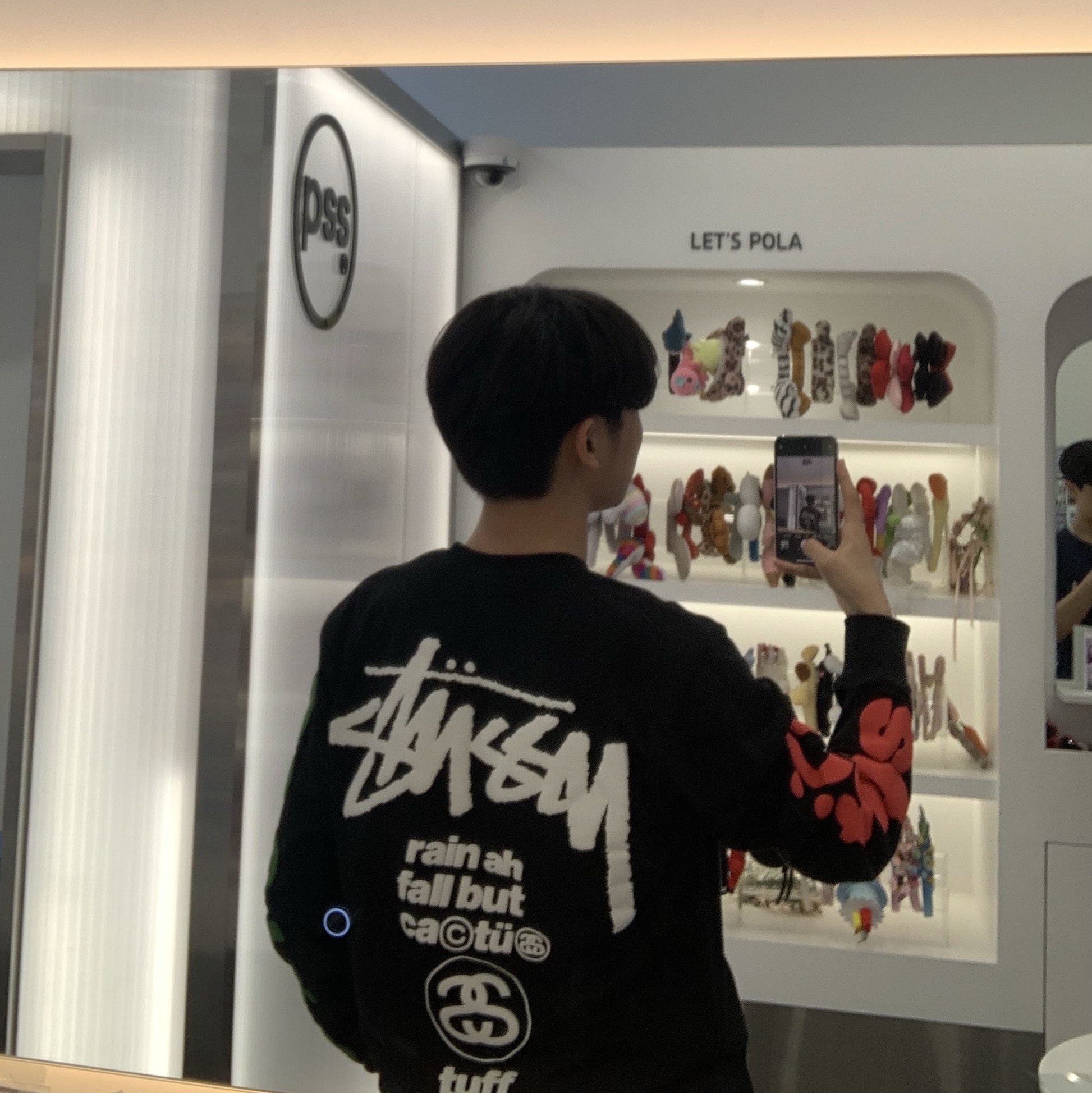 Stussy x Cactus Plant Flea Market Sport LS T-Shirt Black 착용 스타일