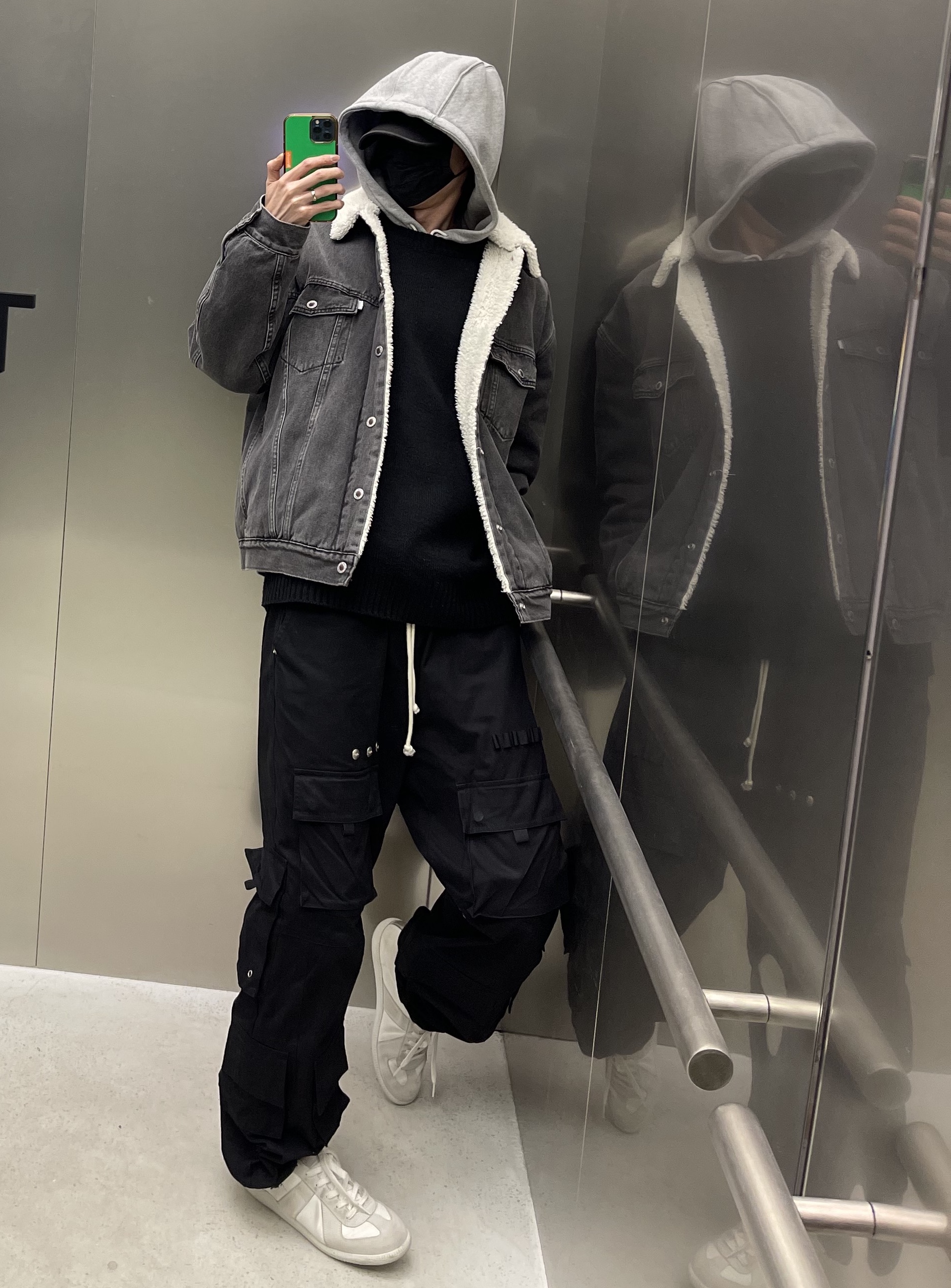 Maison Margiela Calfskin Replica Sneakers White, Nike NRG Solo Swoosh Fleece Hoodie Dark Grey Heather - Asia 착용 스타일 - 8