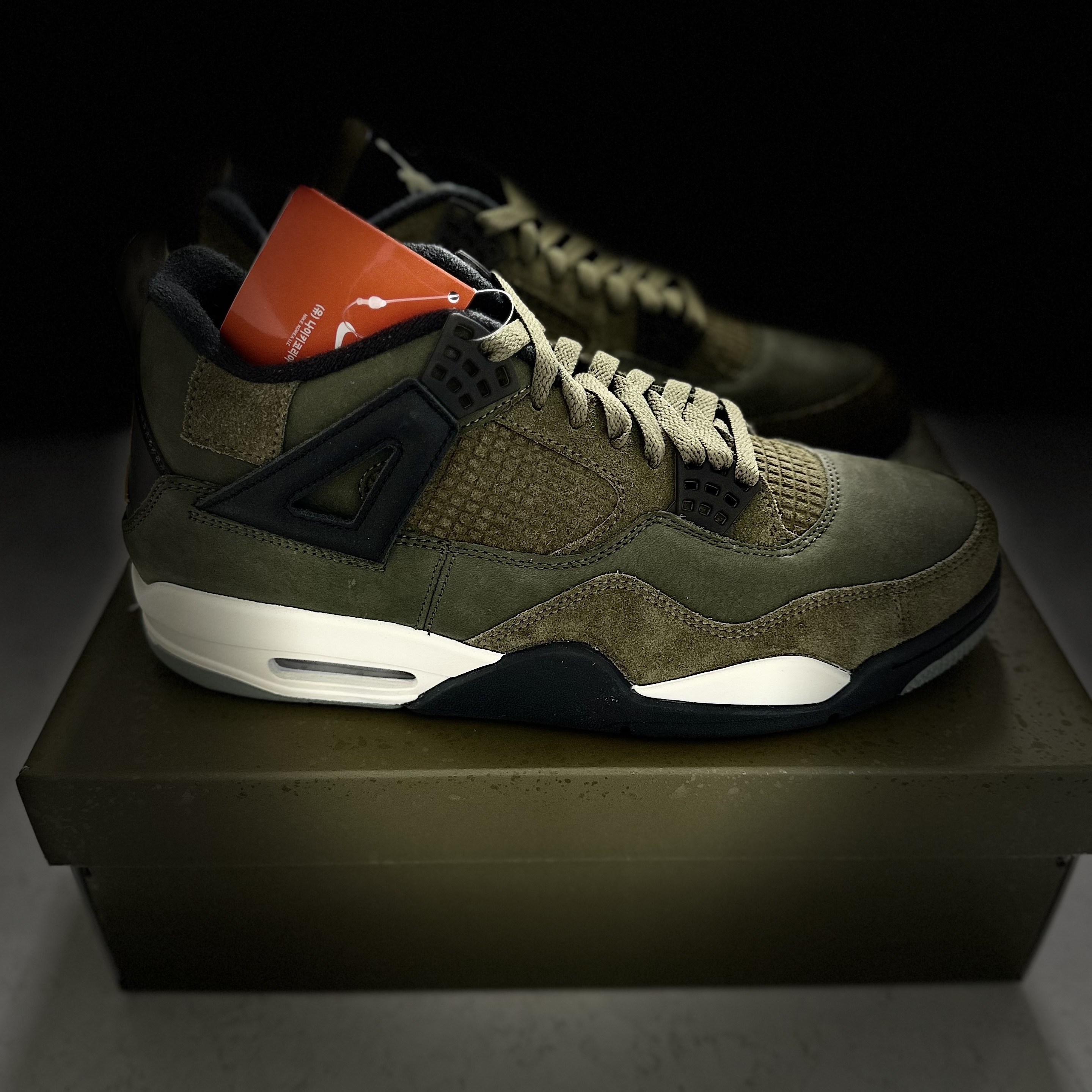 Jordan 4 Retro SE Craft Medium Olive 착용 스타일 - 1