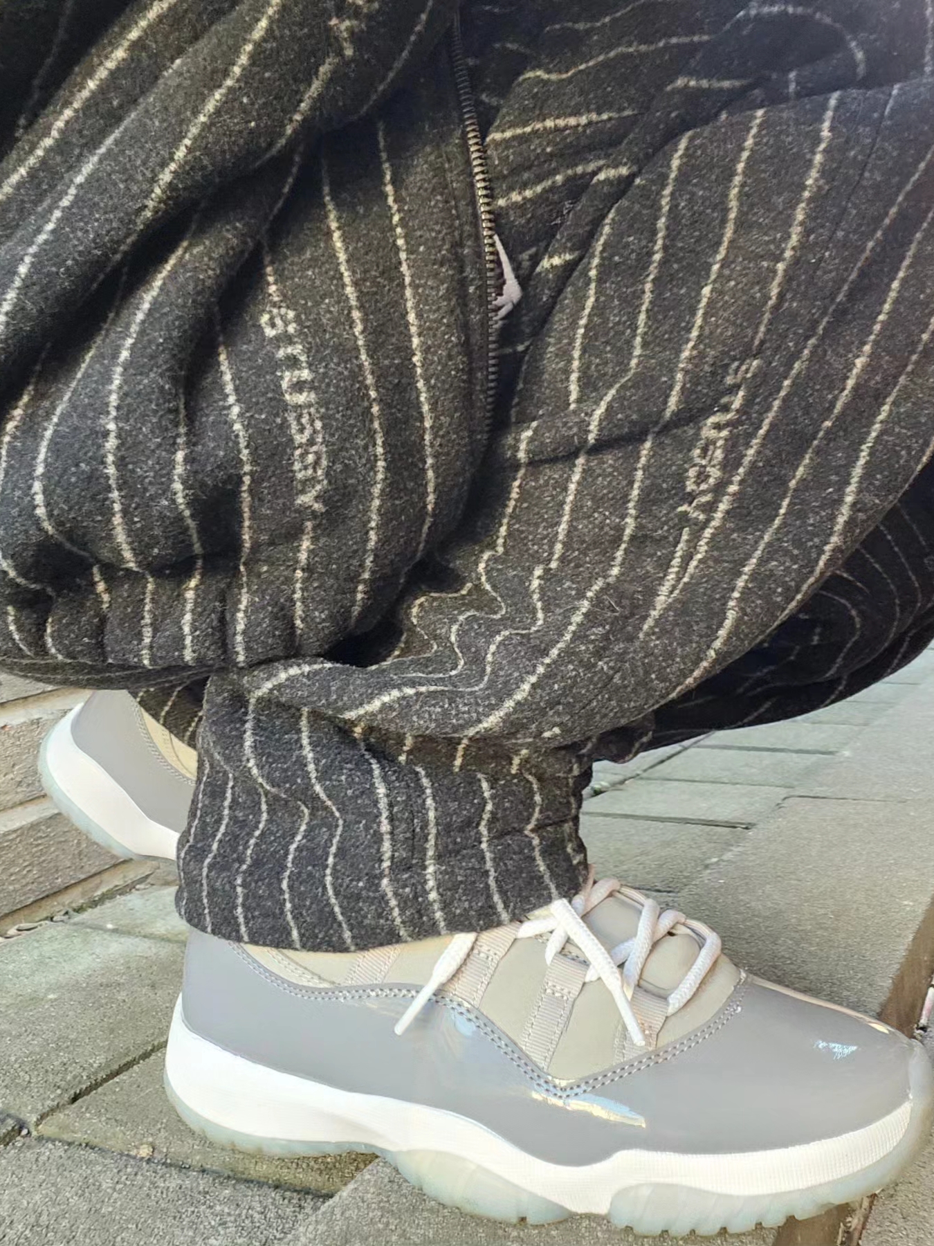Nike x Stussy NRG Striped Wool Jacket Black (DR4023-010), Nike x Stussy NRG Striped Wool Pants Black (DR4021-010) 착용 스타일 - 5