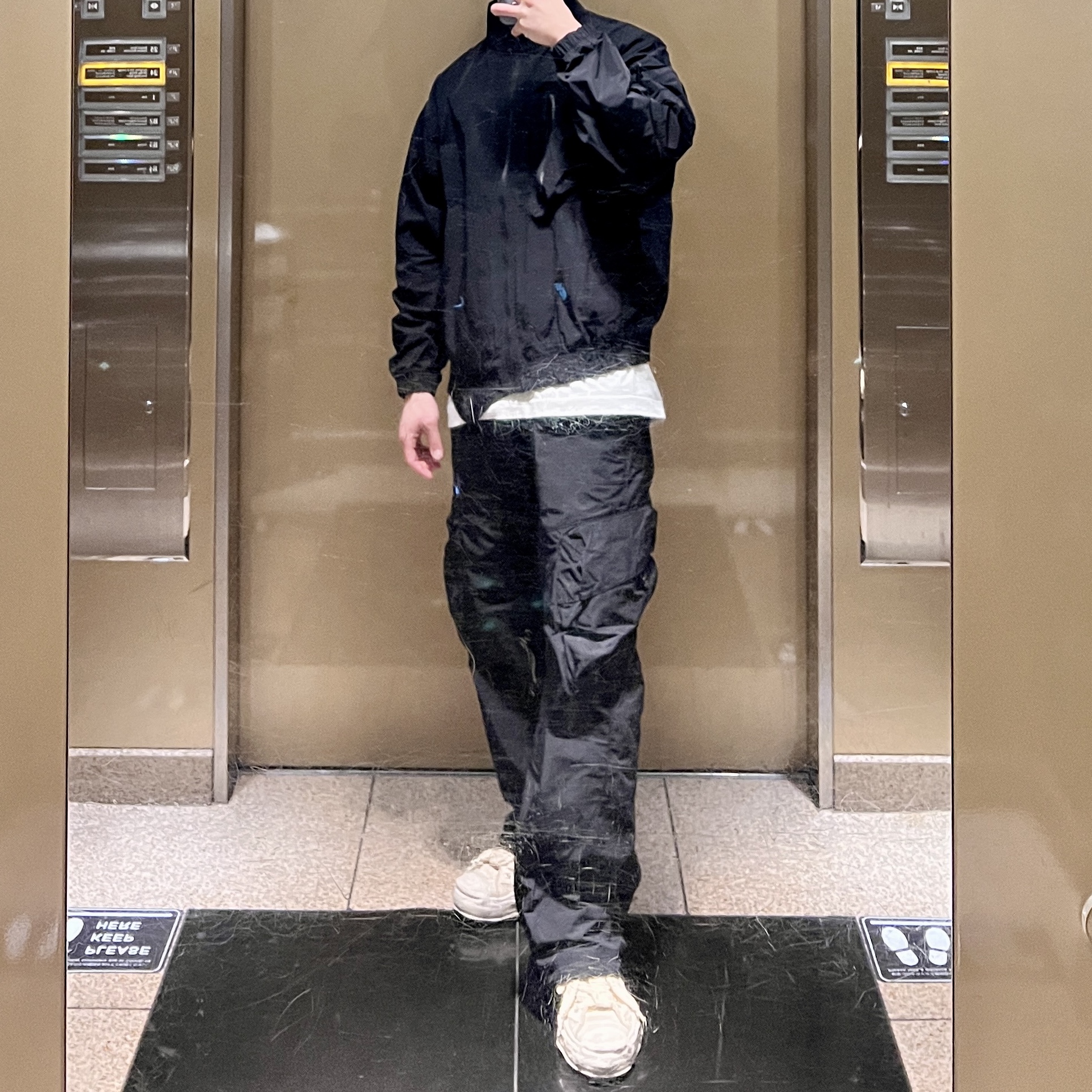 Nike x Off-White NRG Track Jacket Black - Asia 착용 스타일