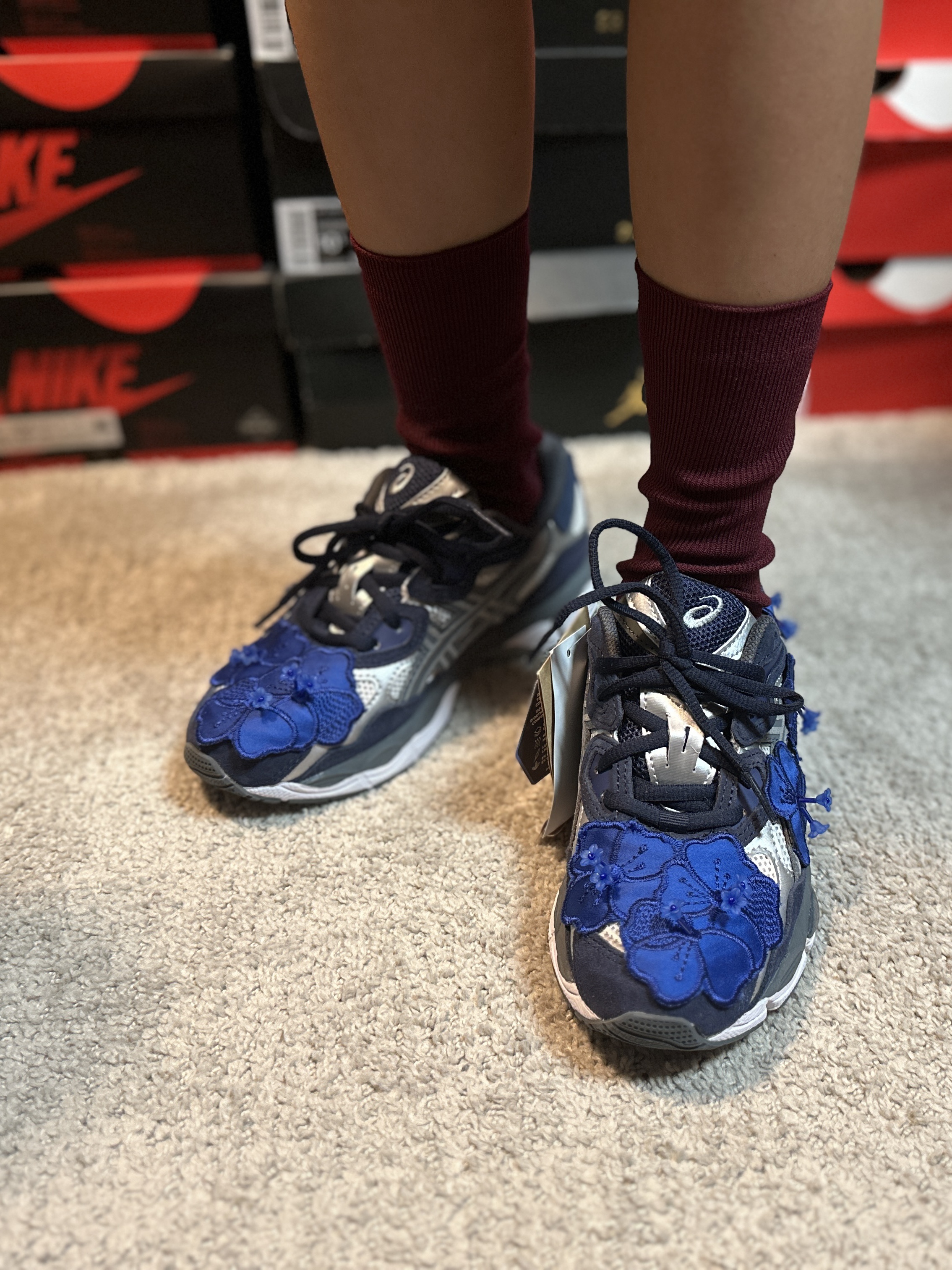 Asics x Cecilie Bahnsen Gel-NYC Grey Blue 착용 스타일 - 2