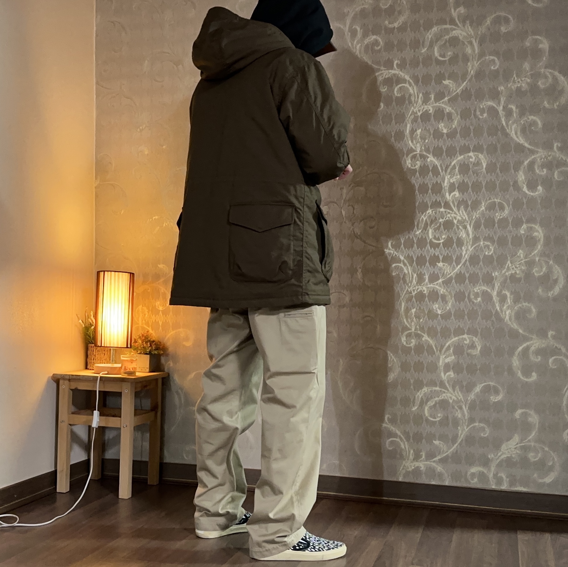 Uniqlo x Engineered Garments Pufftech Utility Jacket Brown 착용 스타일 - 1